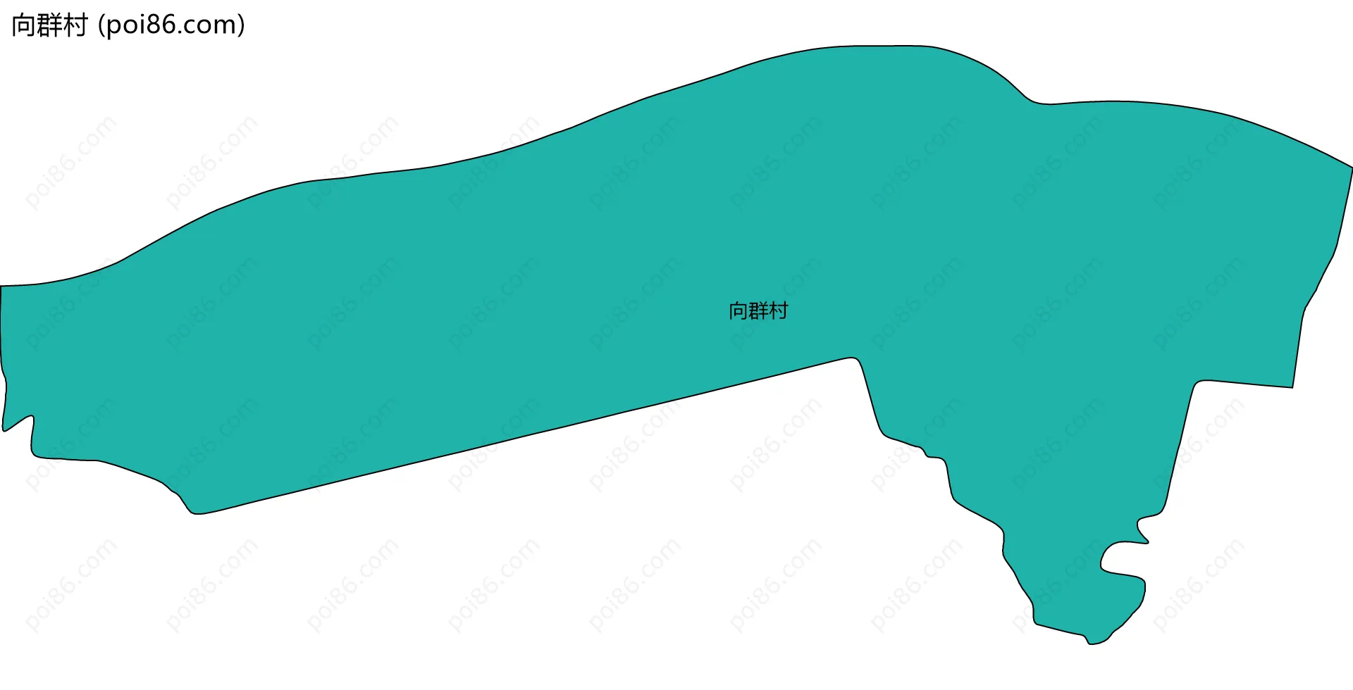 向群村边界地图