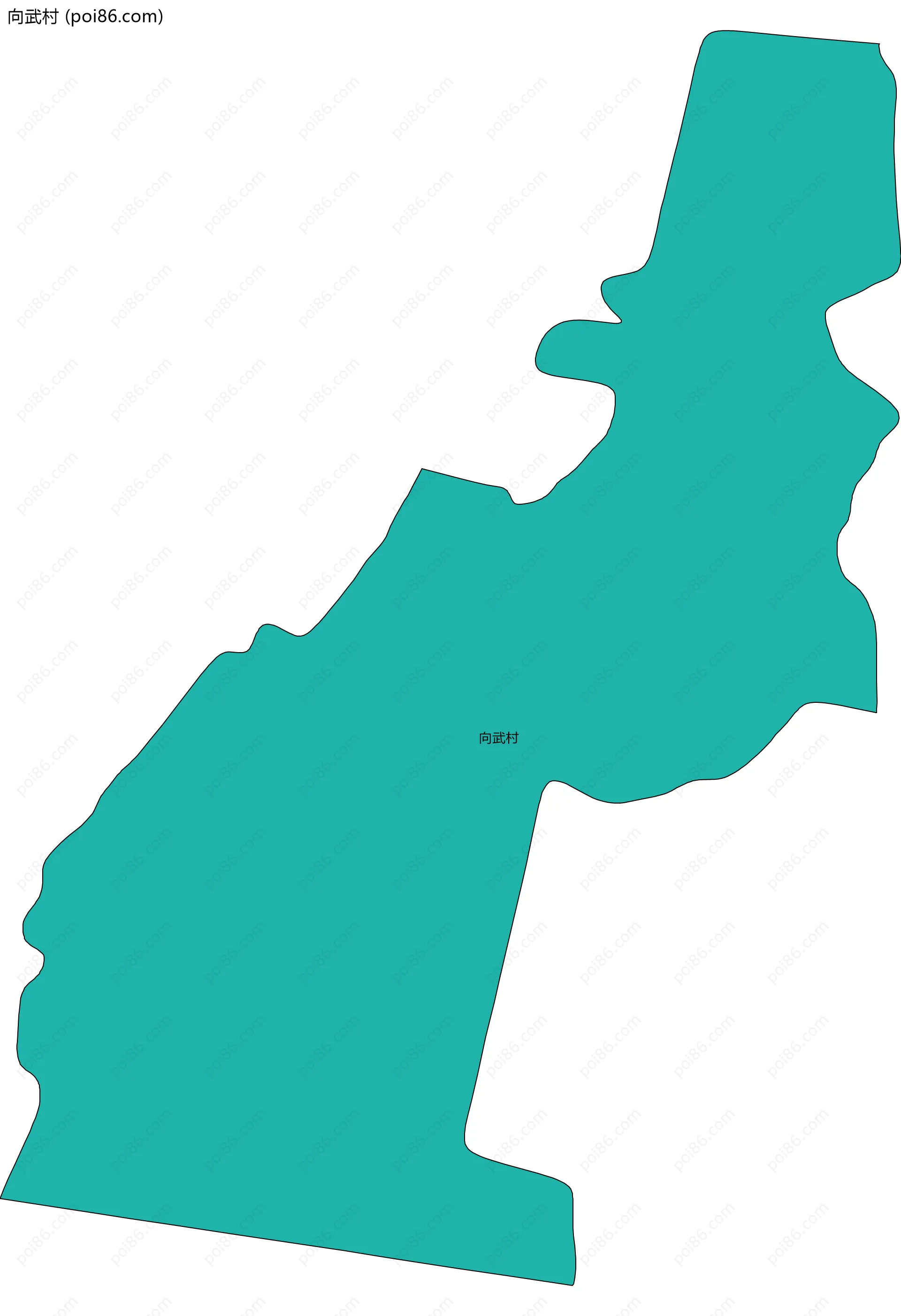 向武村边界地图