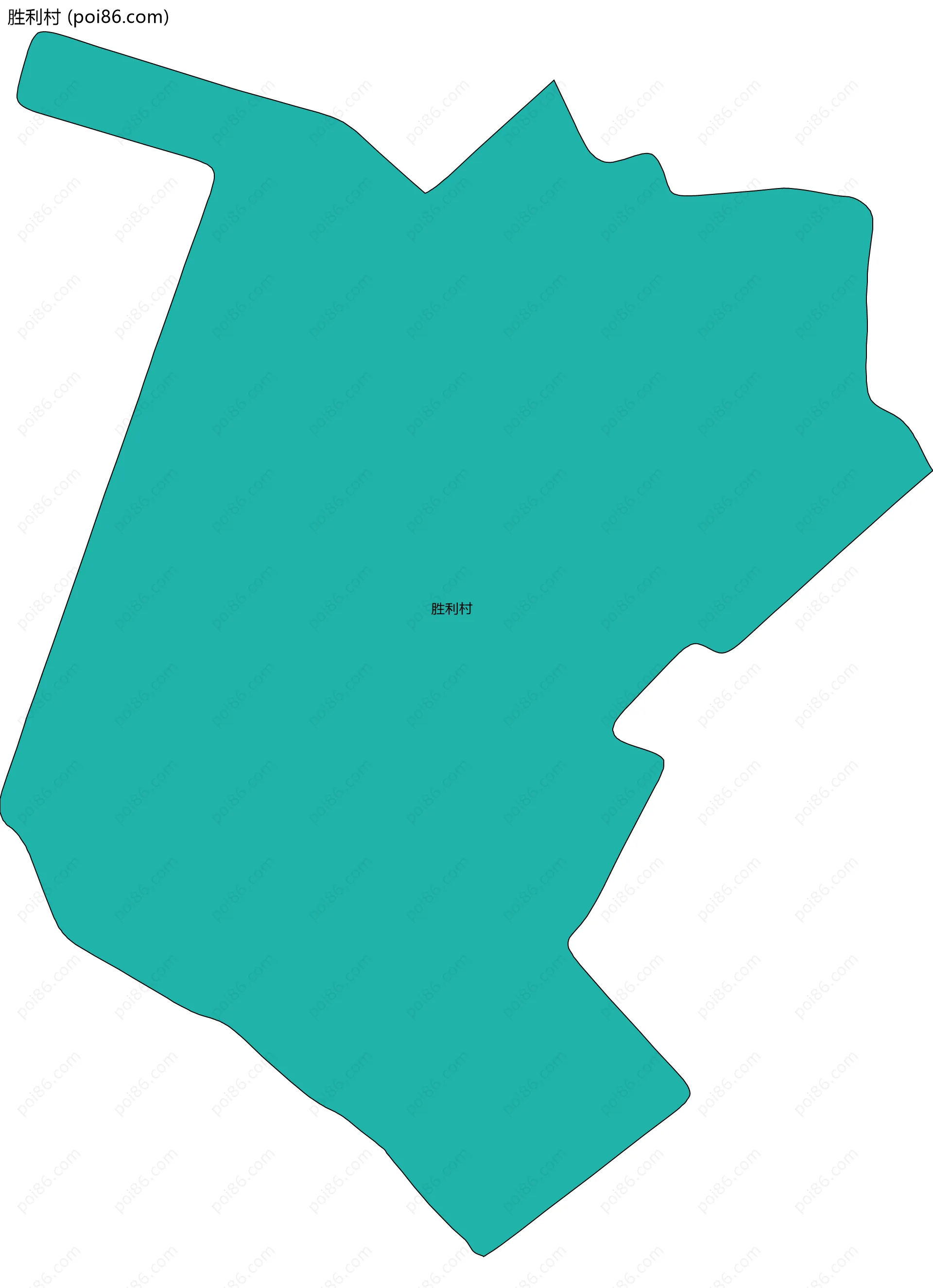 胜利村边界地图