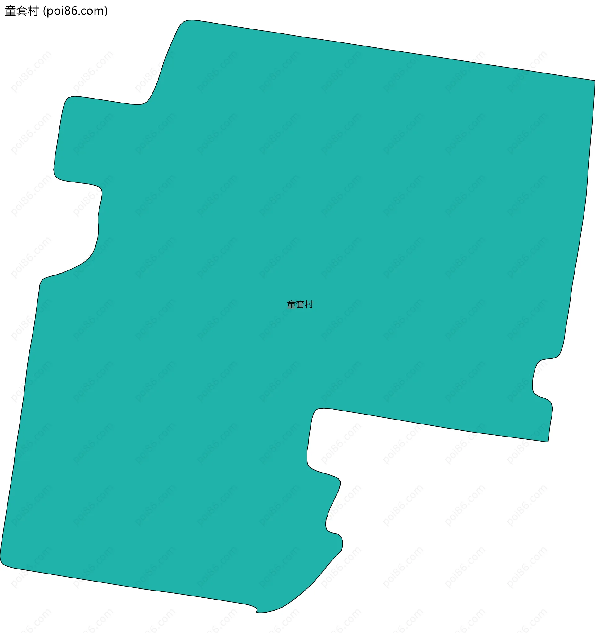 童套村边界地图