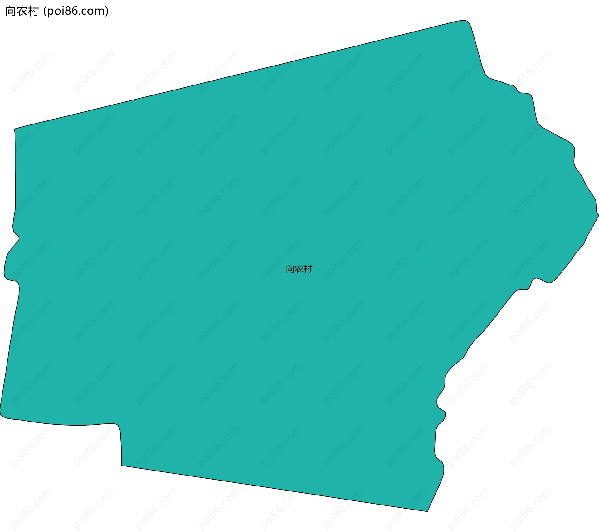 向农村边界地图