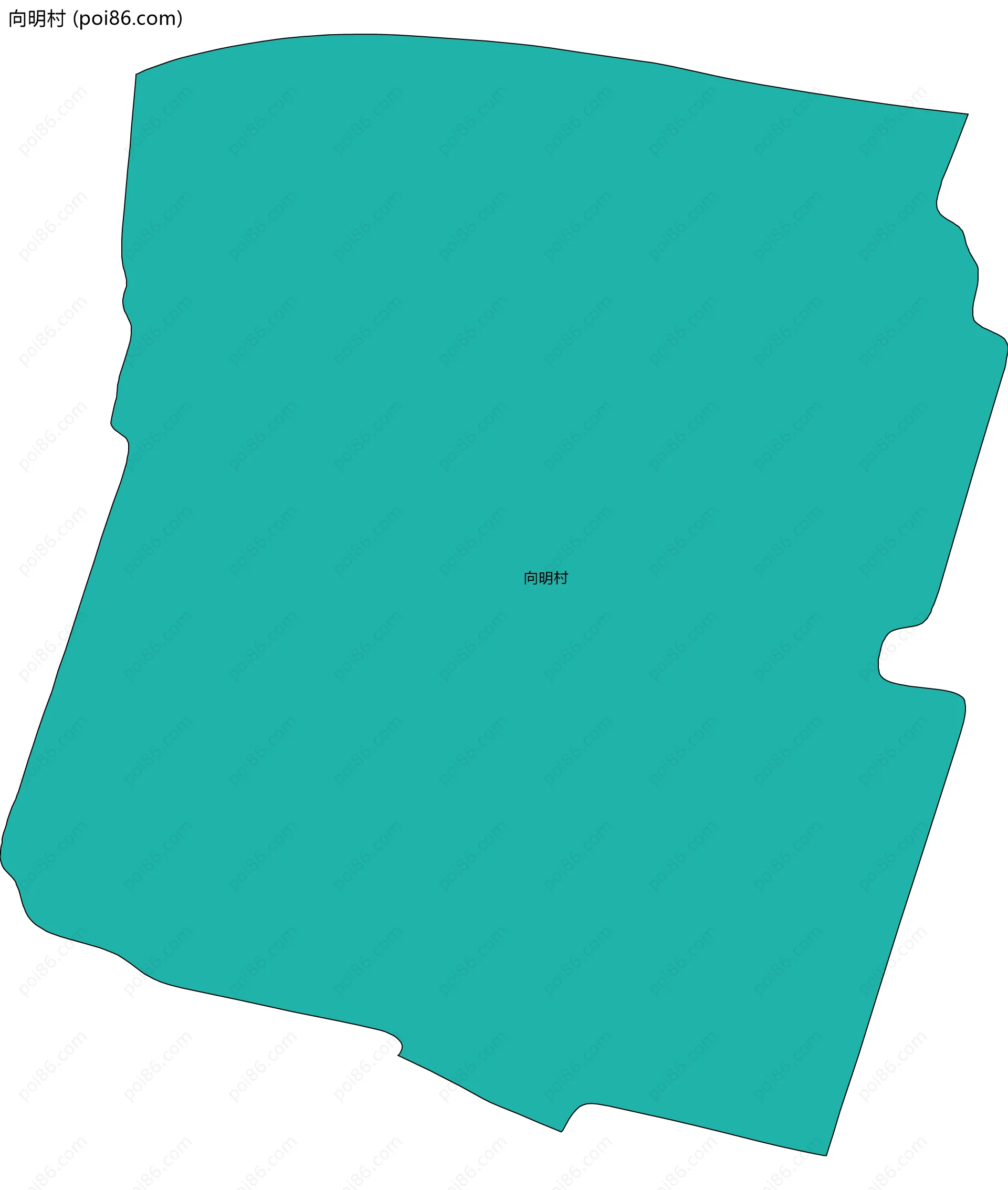 向明村边界地图