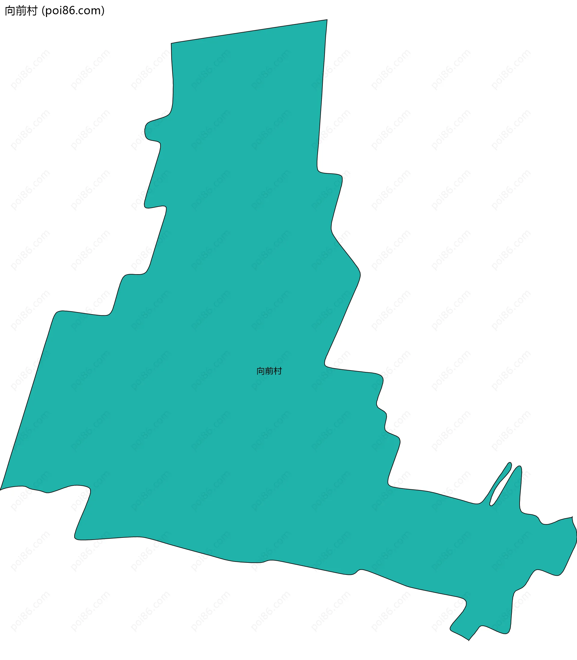 向前村边界地图