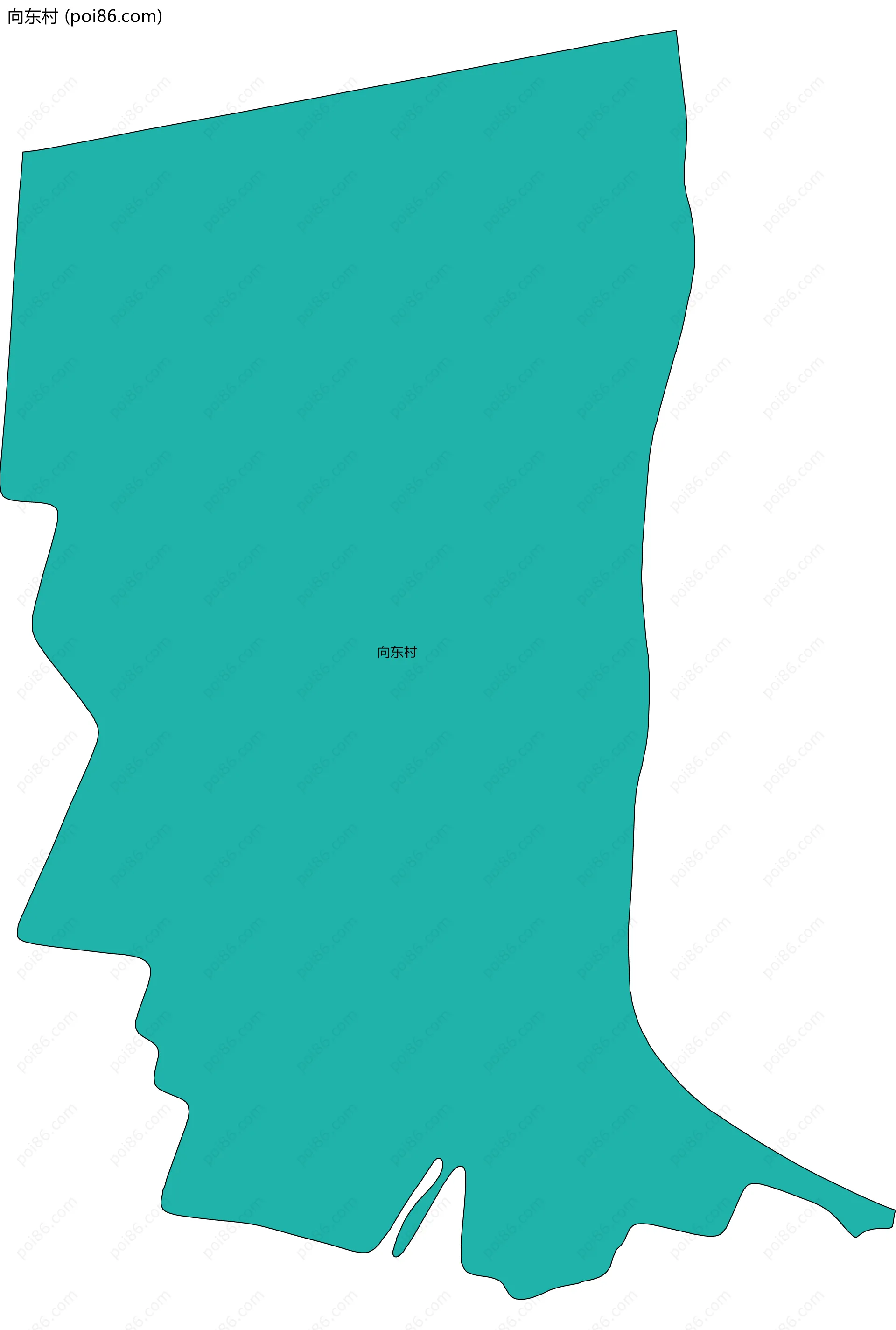 向东村边界地图