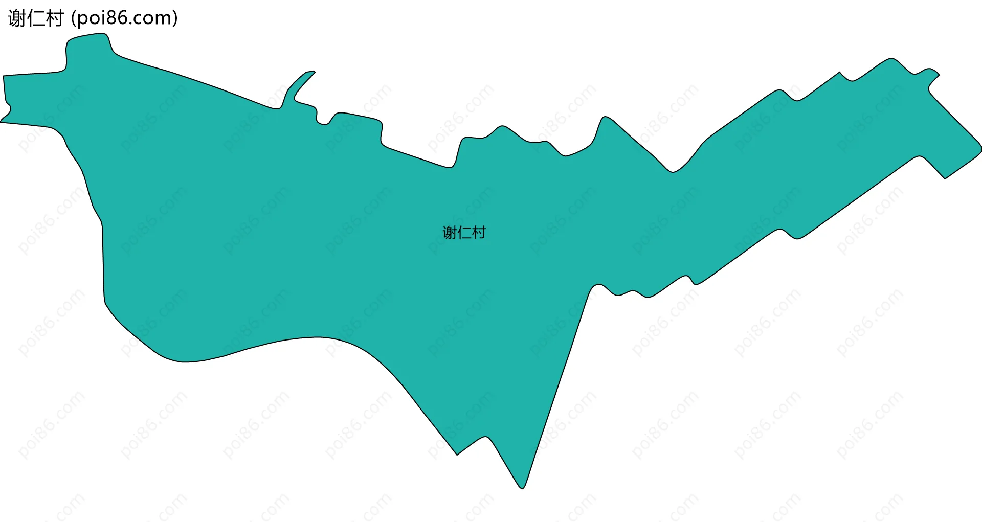 谢仁村边界地图