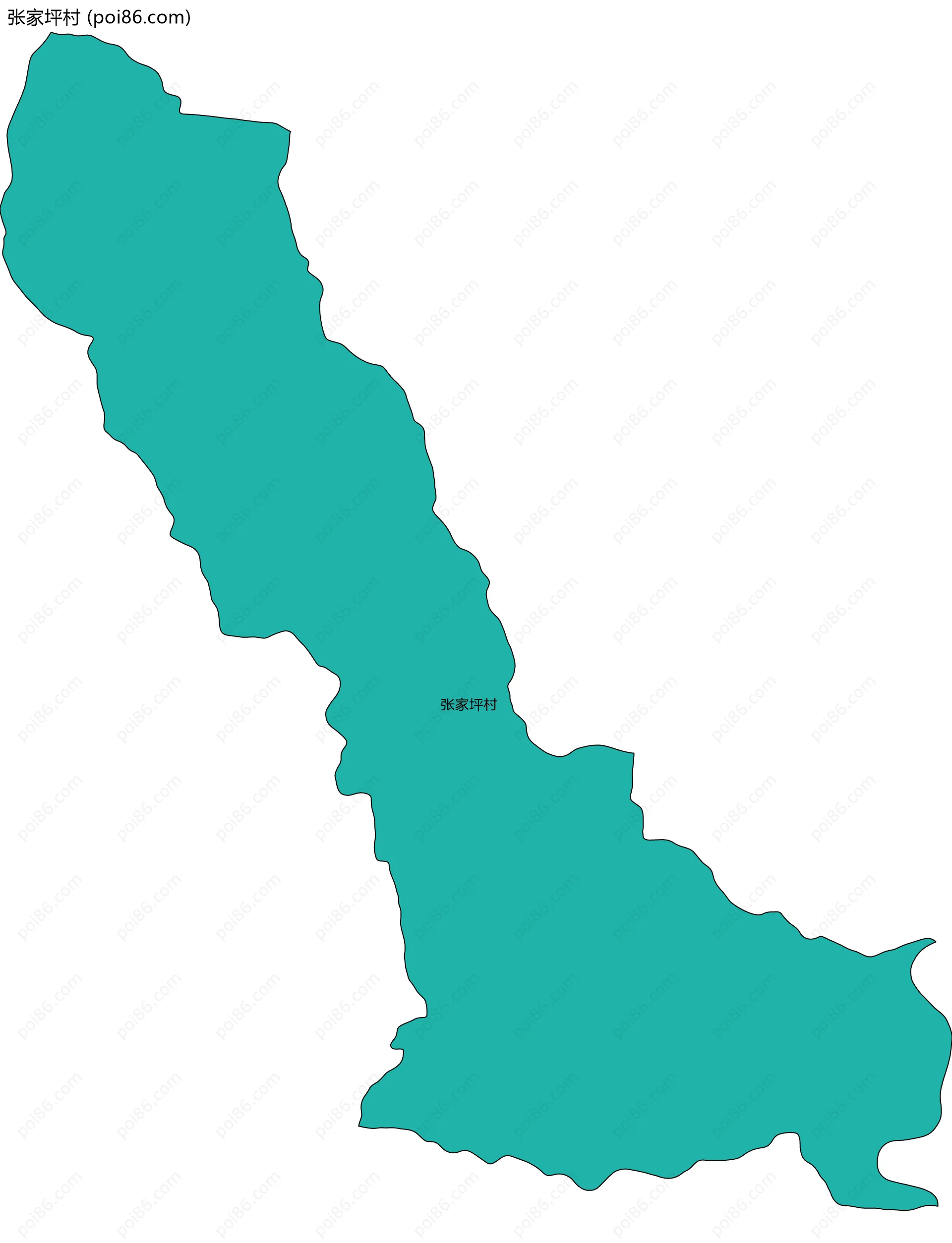 张家坪村边界地图