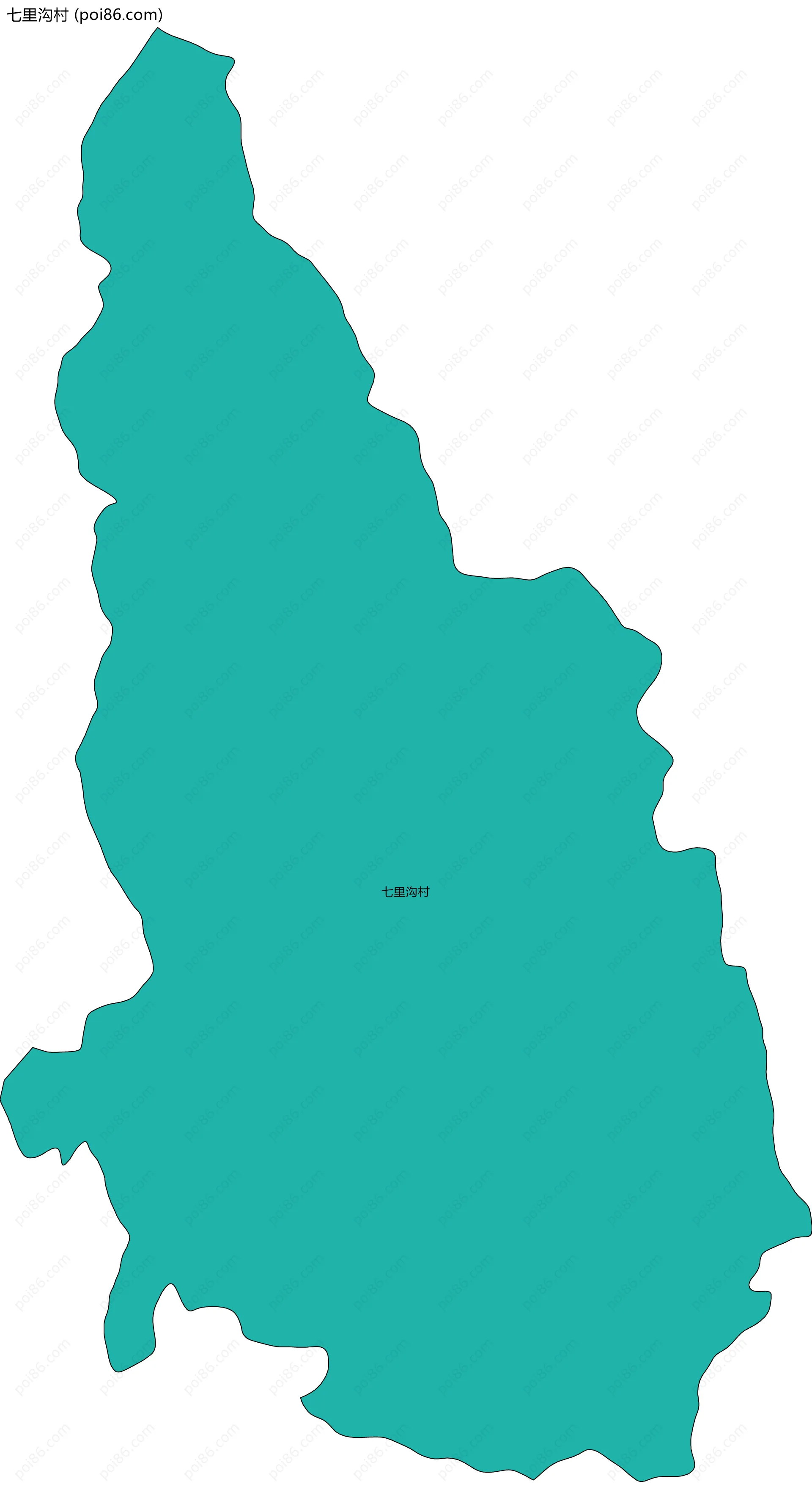 七里沟村边界地图