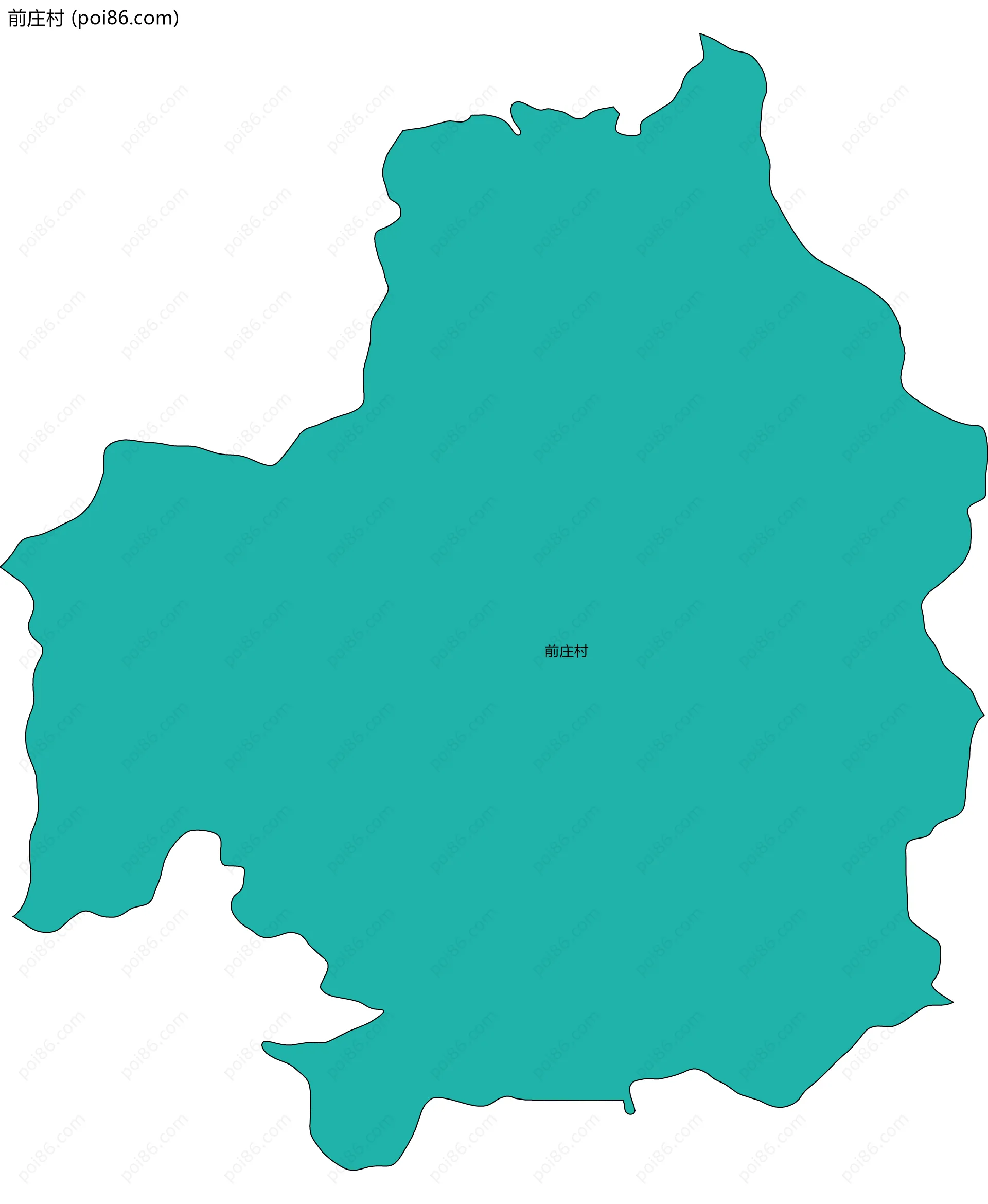 前庄村边界地图