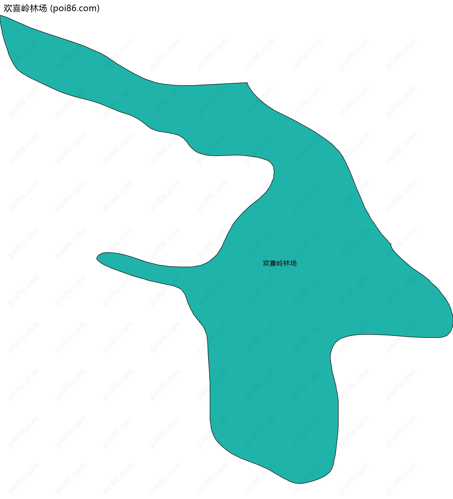 欢喜岭林场边界地图