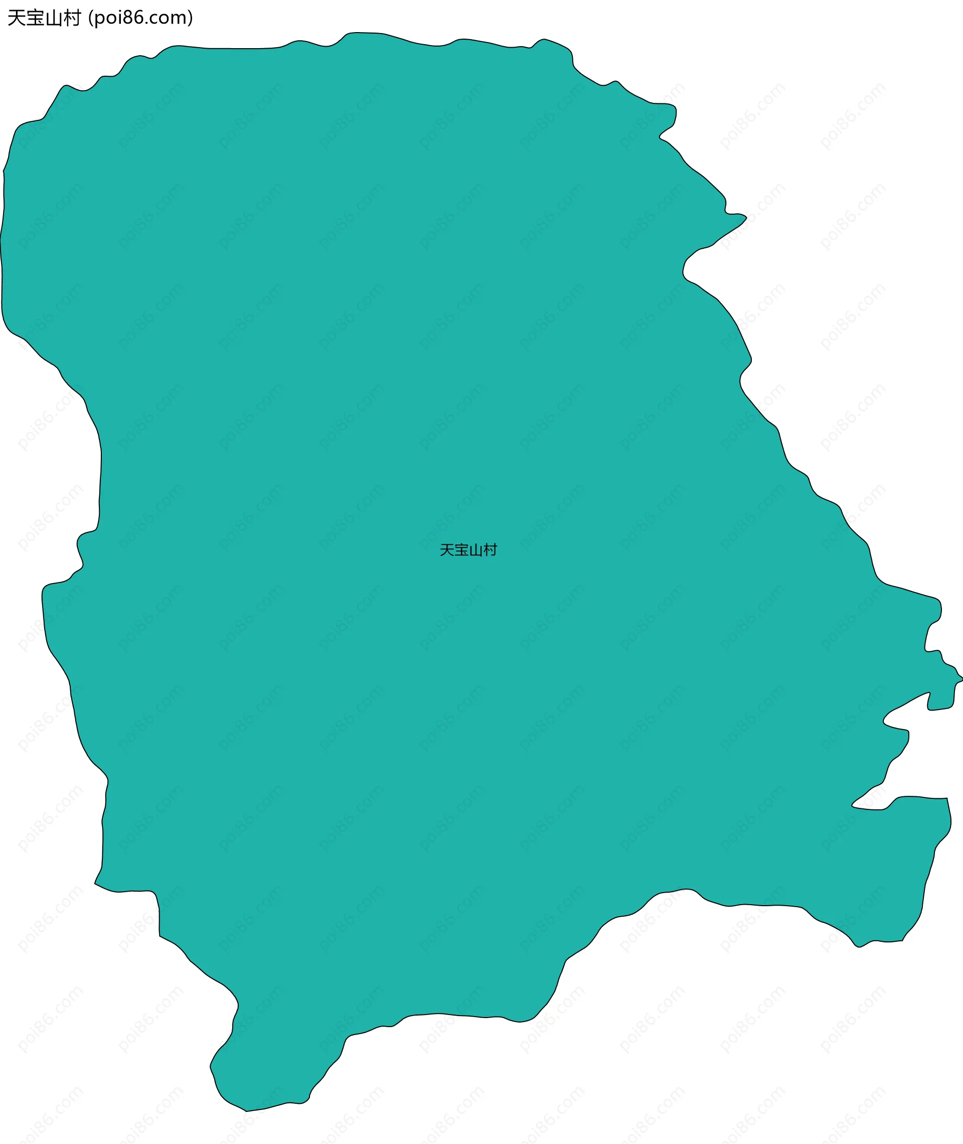 天宝山村边界地图