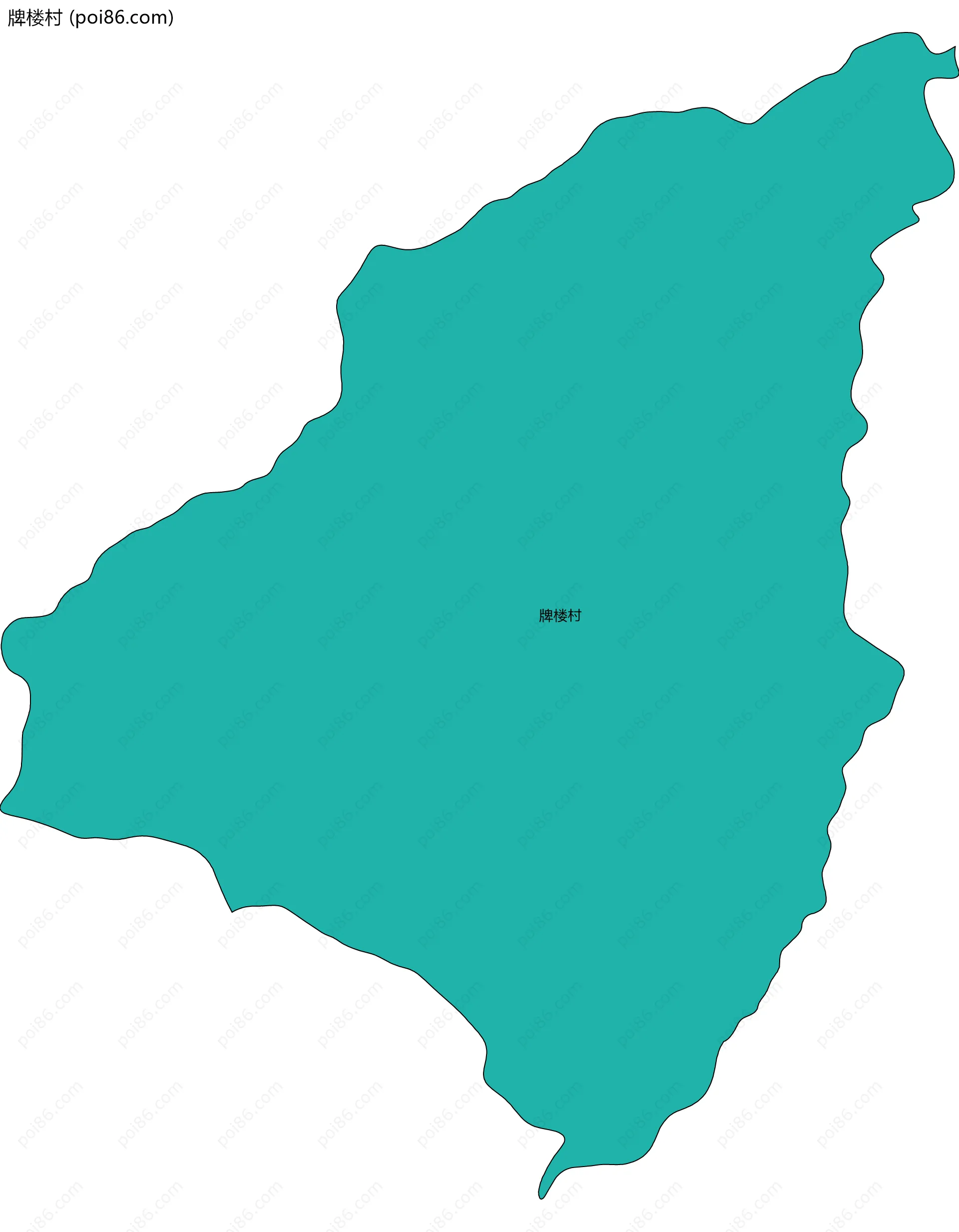 牌楼村边界地图