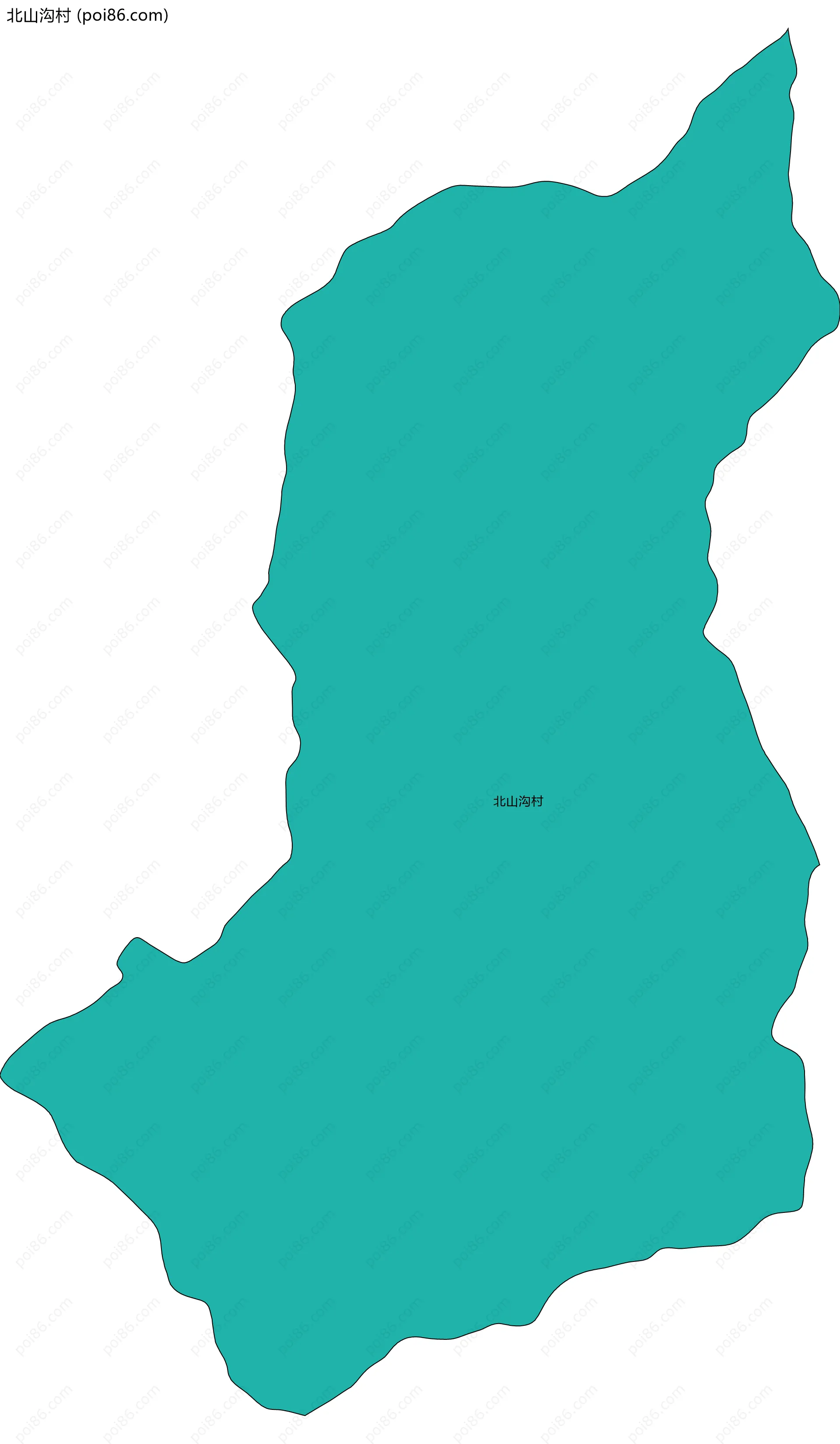 北山沟村边界地图