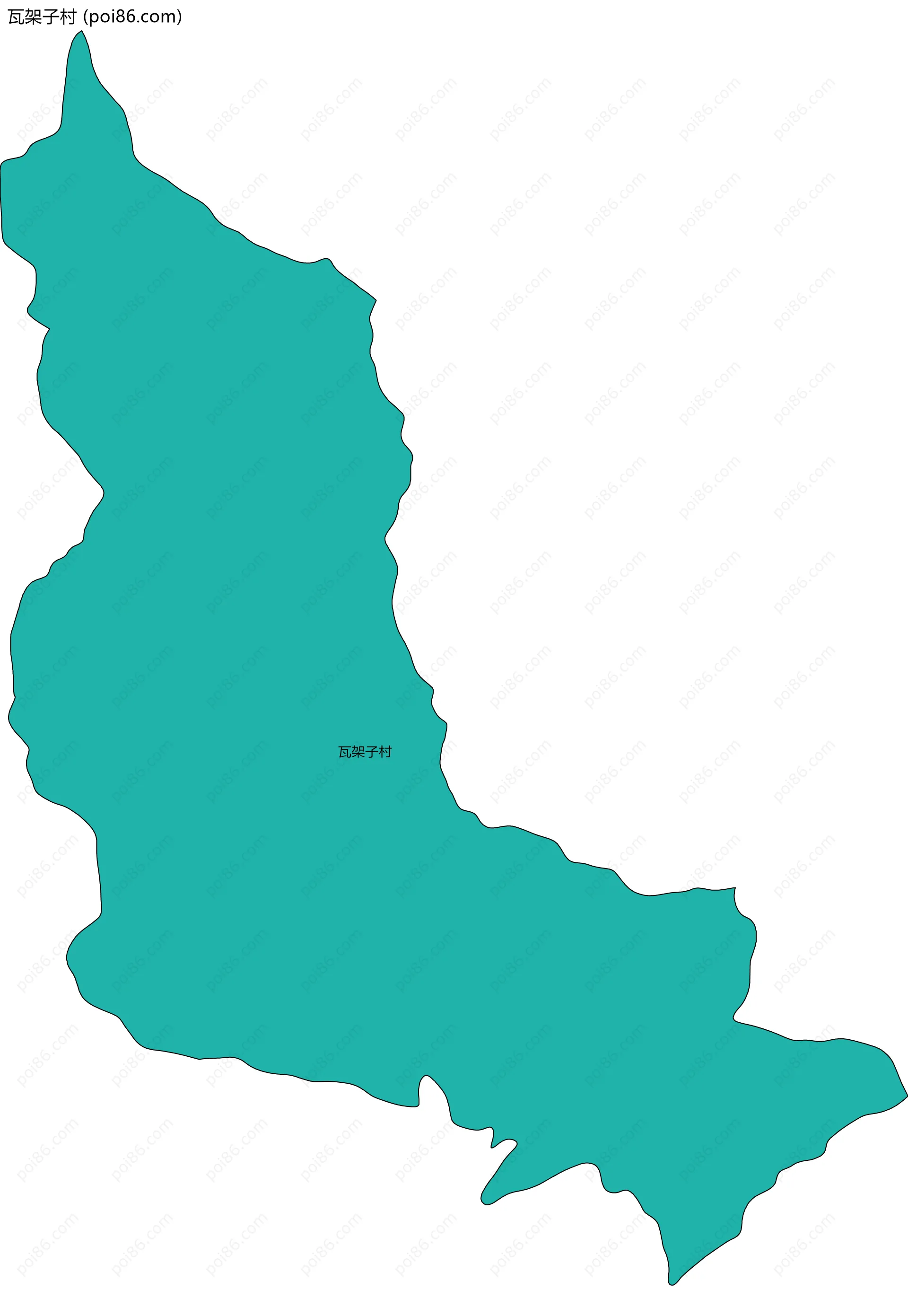 瓦架子村边界地图