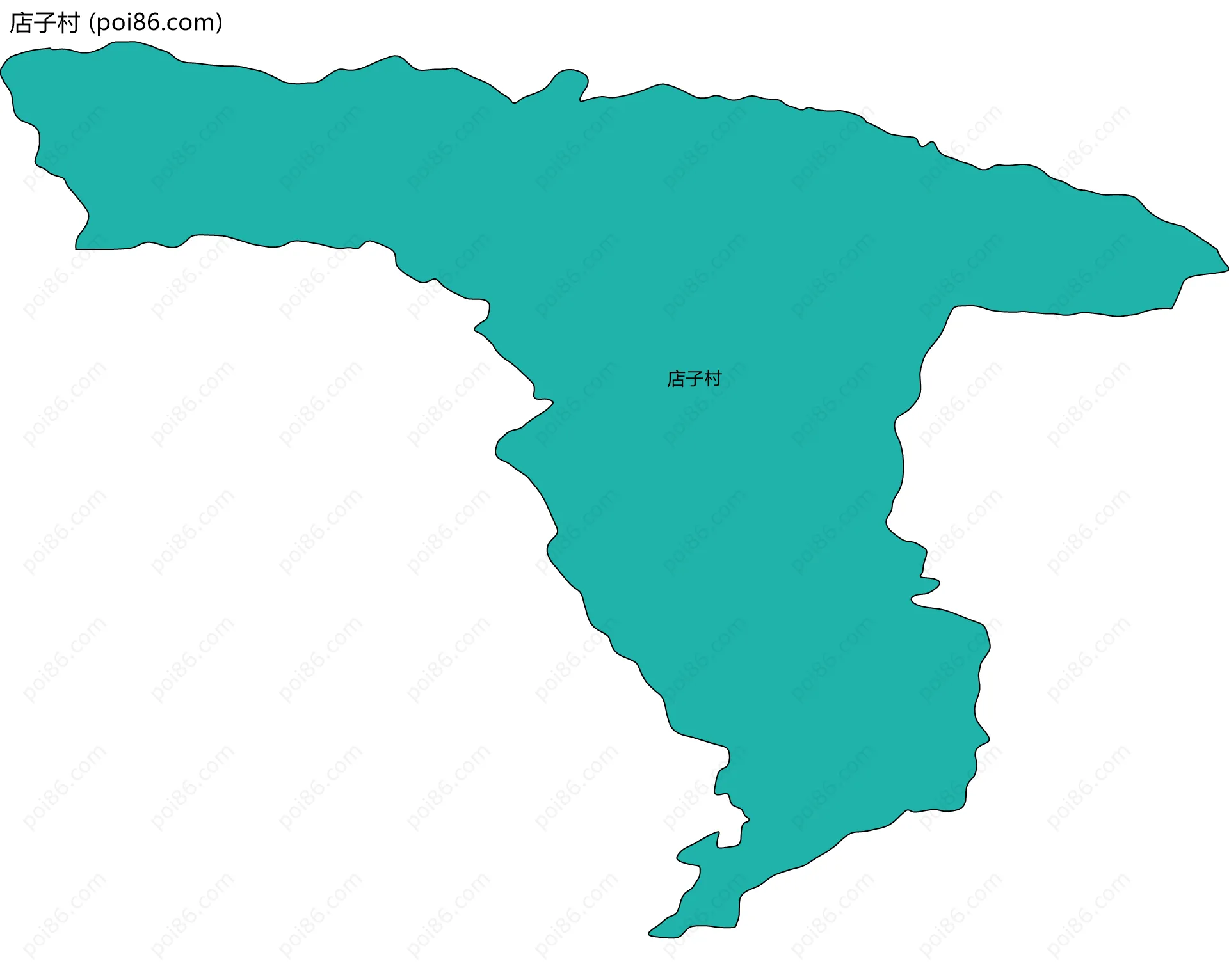 店子村边界地图