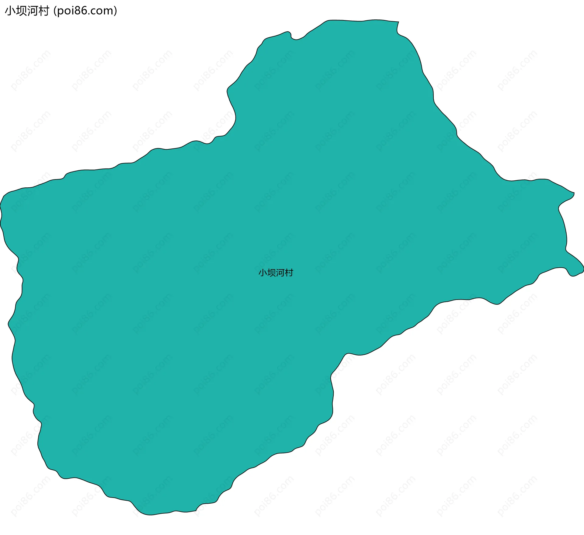 小坝河村边界地图