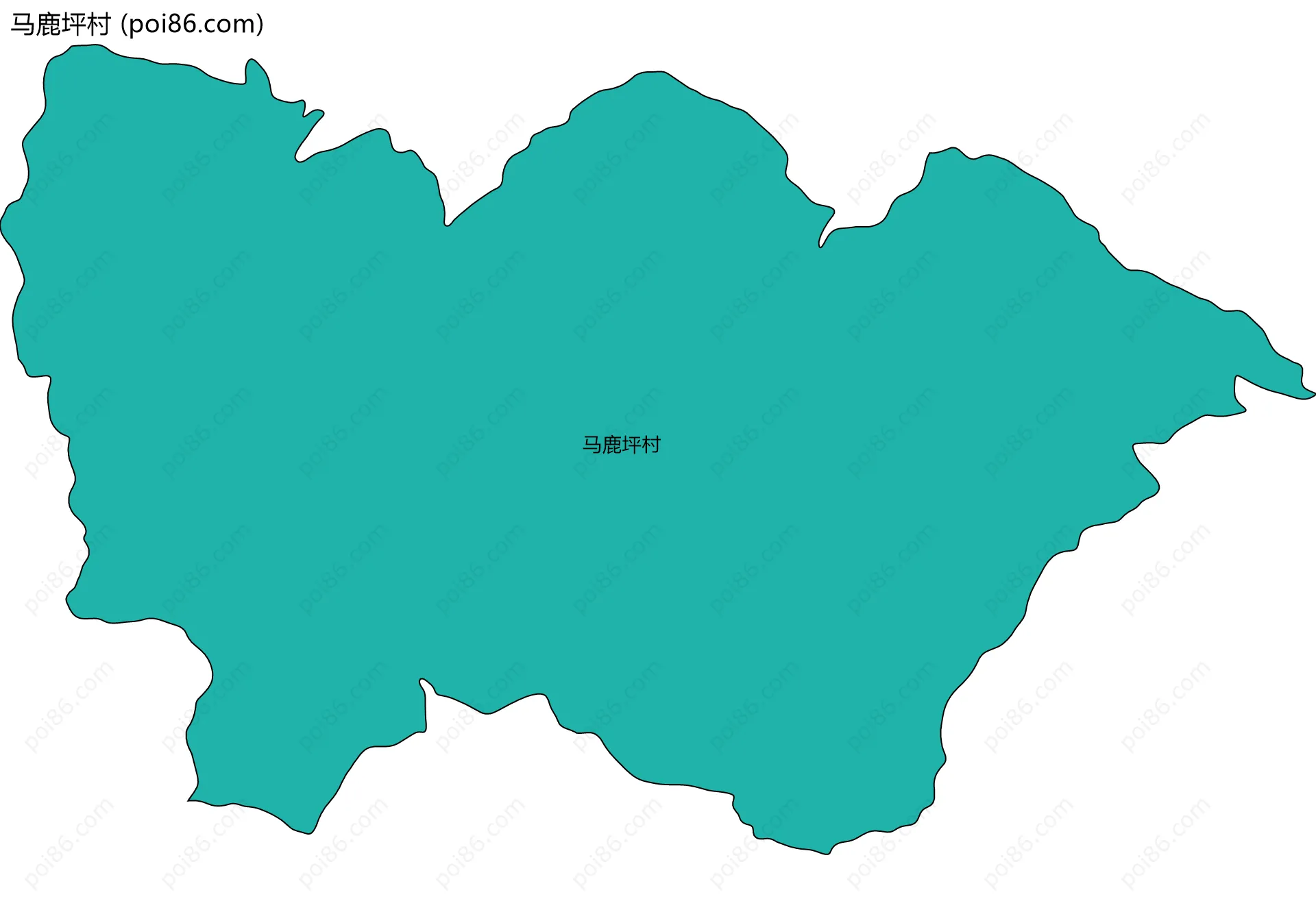 马鹿坪村边界地图