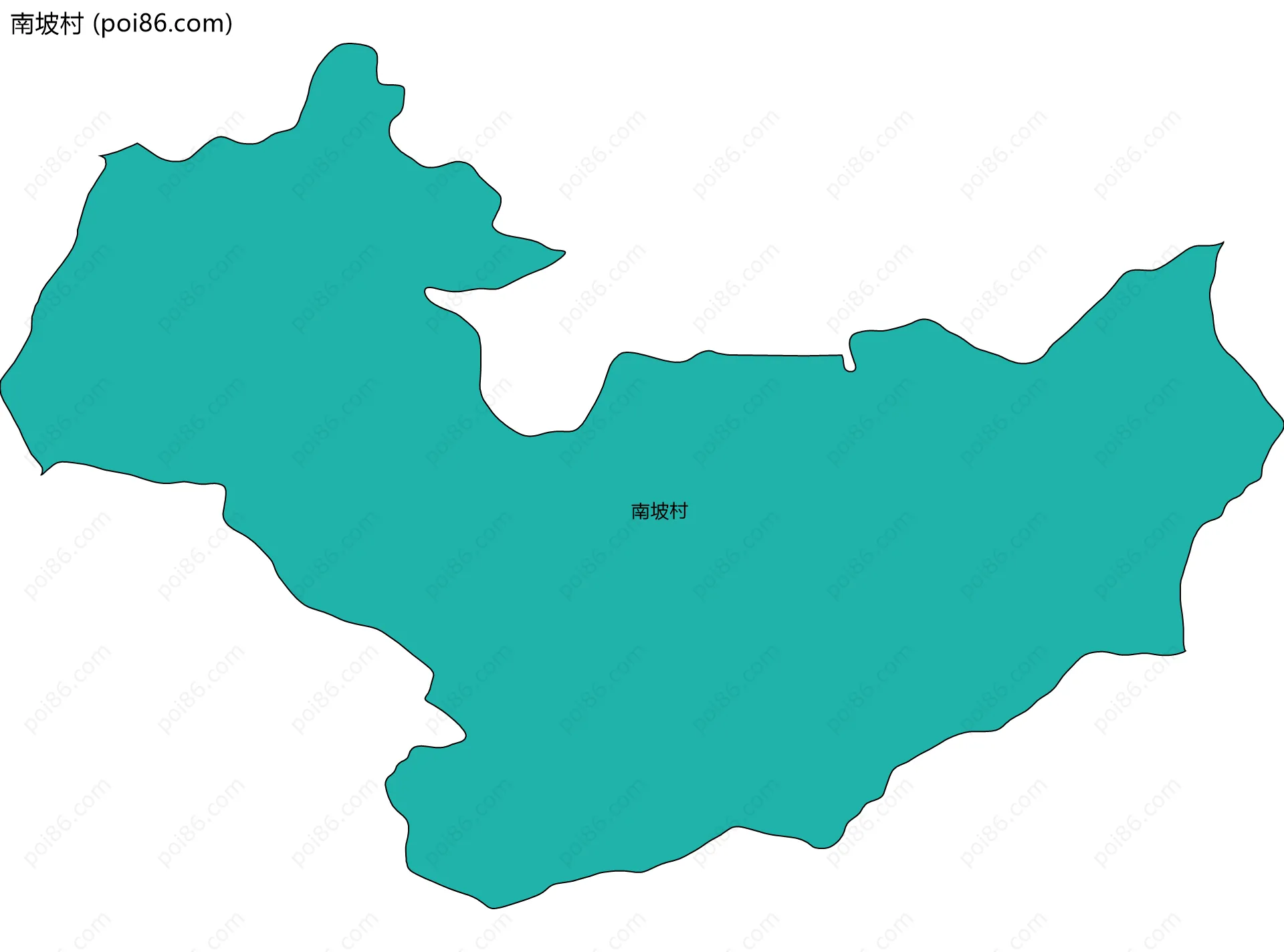 南坡村边界地图