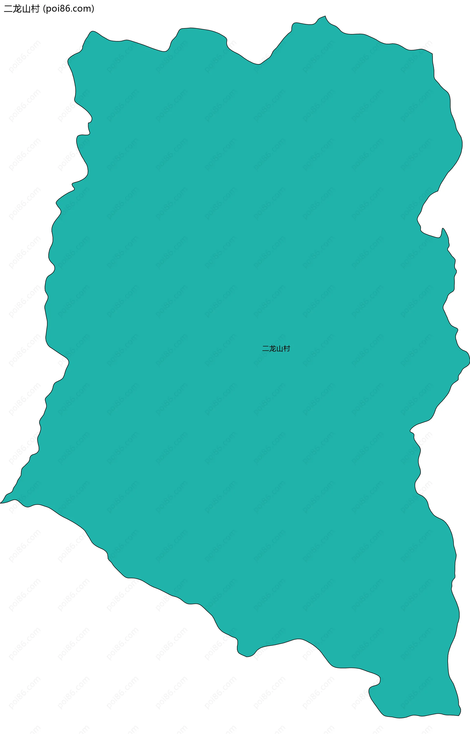 二龙山村边界地图