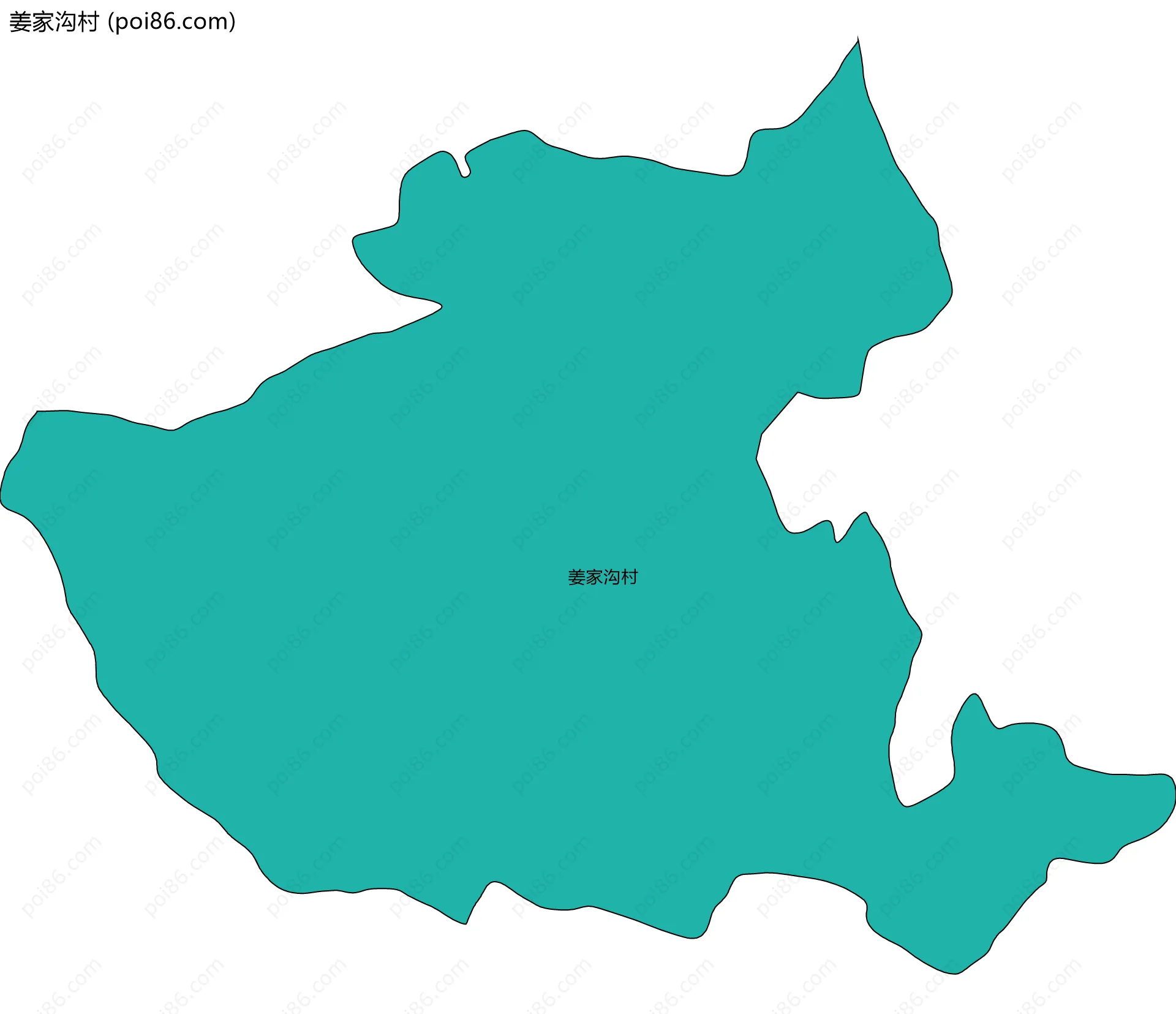 姜家沟村边界地图