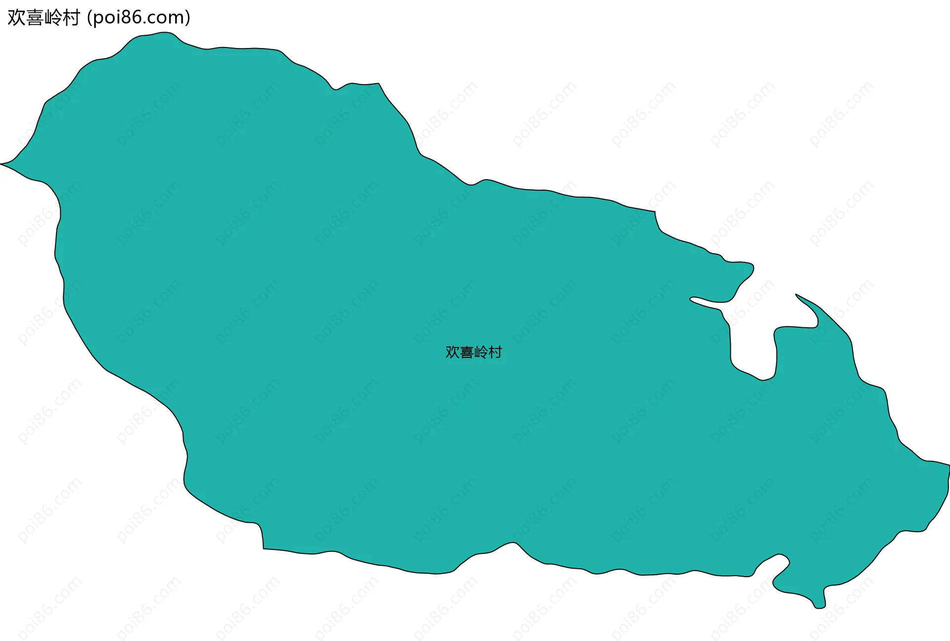 欢喜岭村边界地图