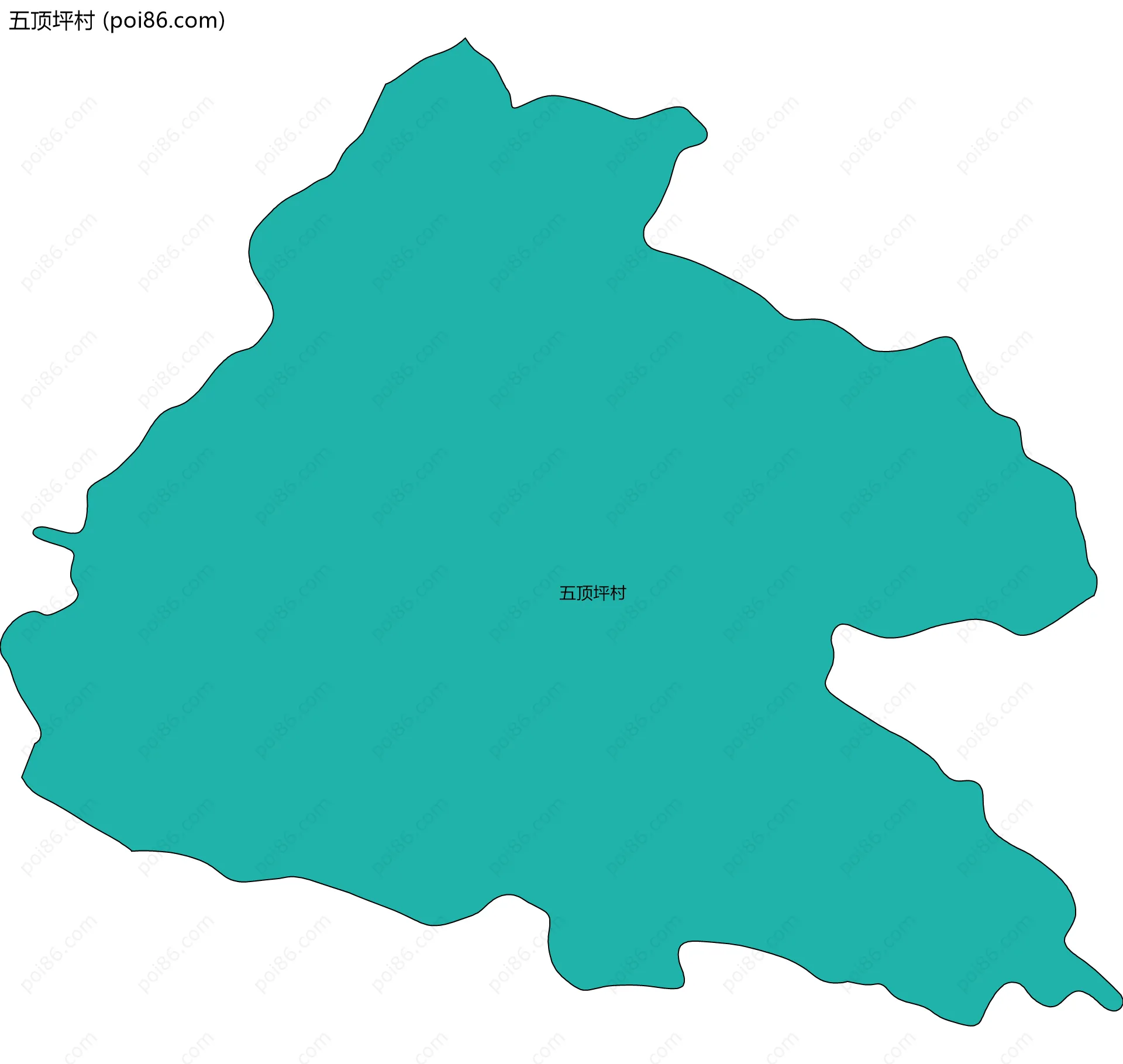 五顶坪村边界地图
