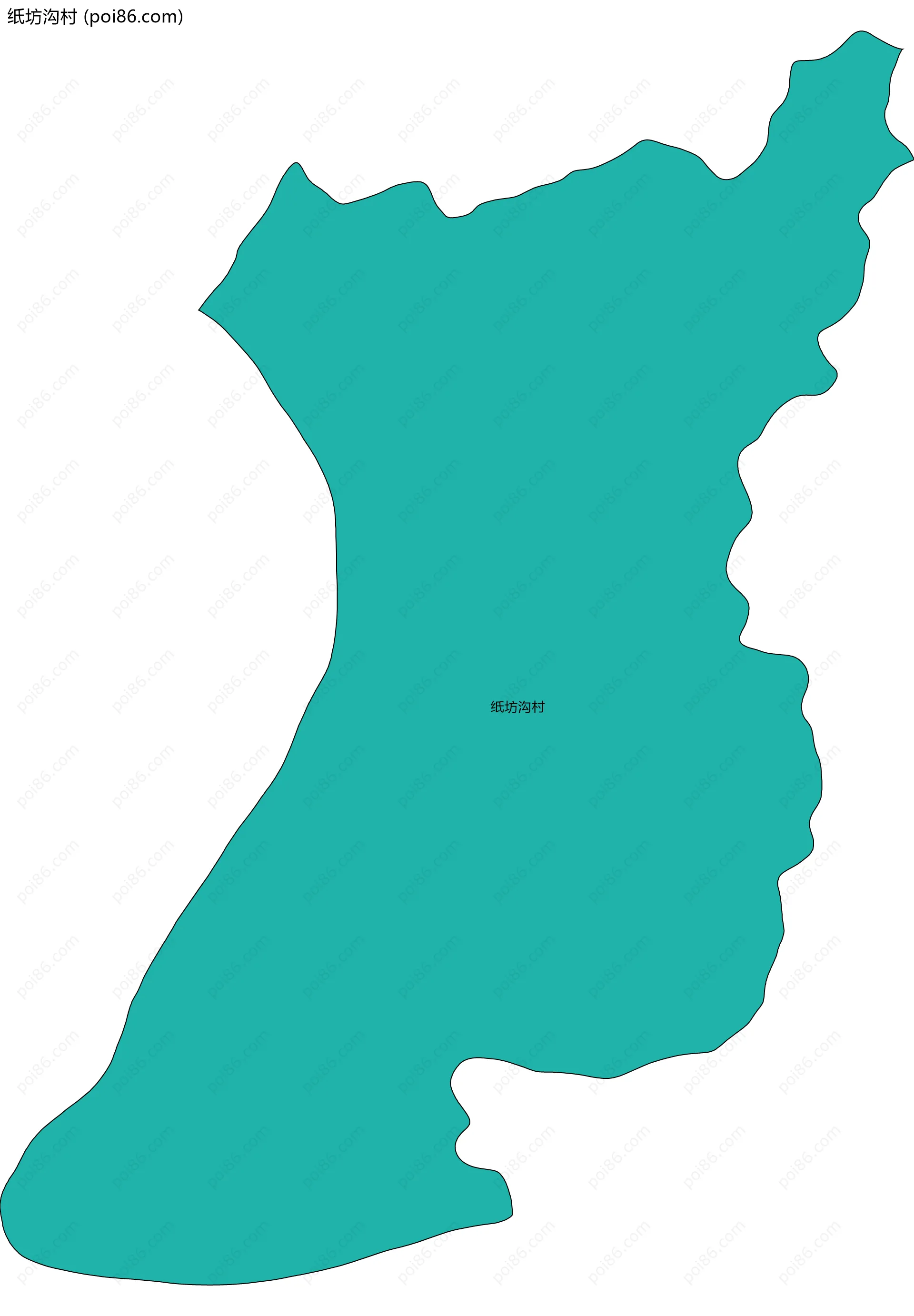 纸坊沟村边界地图