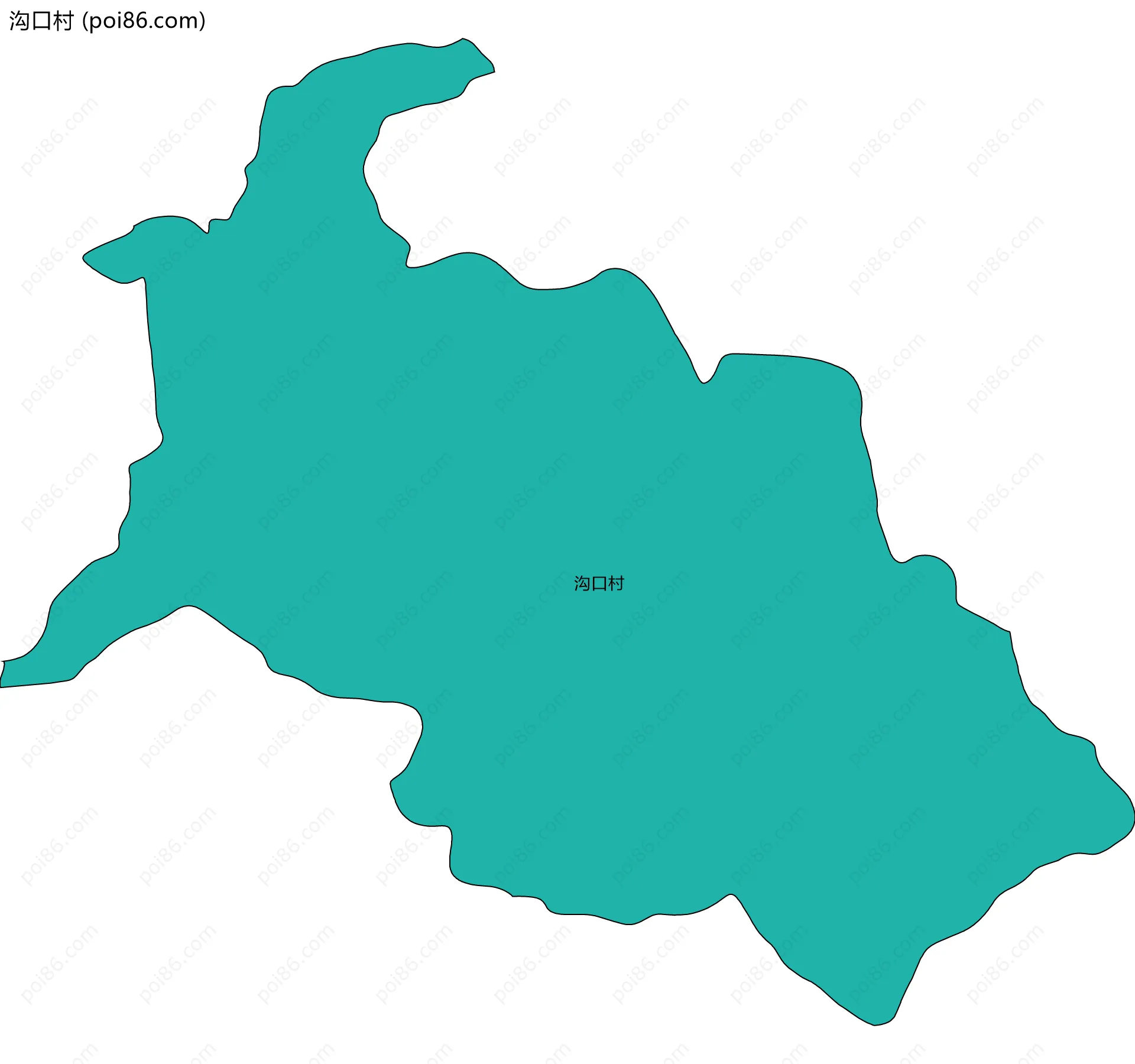 沟口村边界地图
