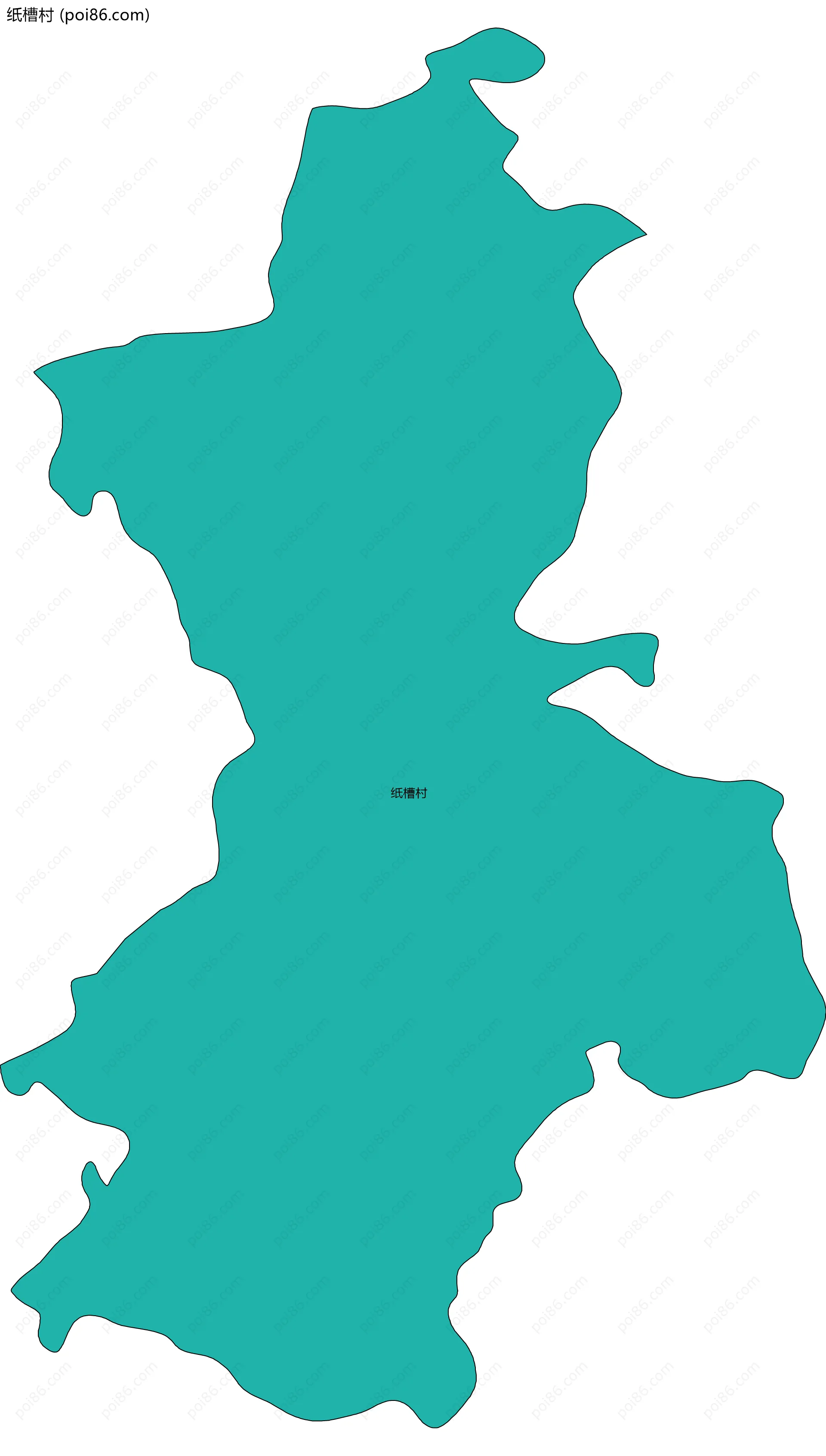 纸槽村边界地图