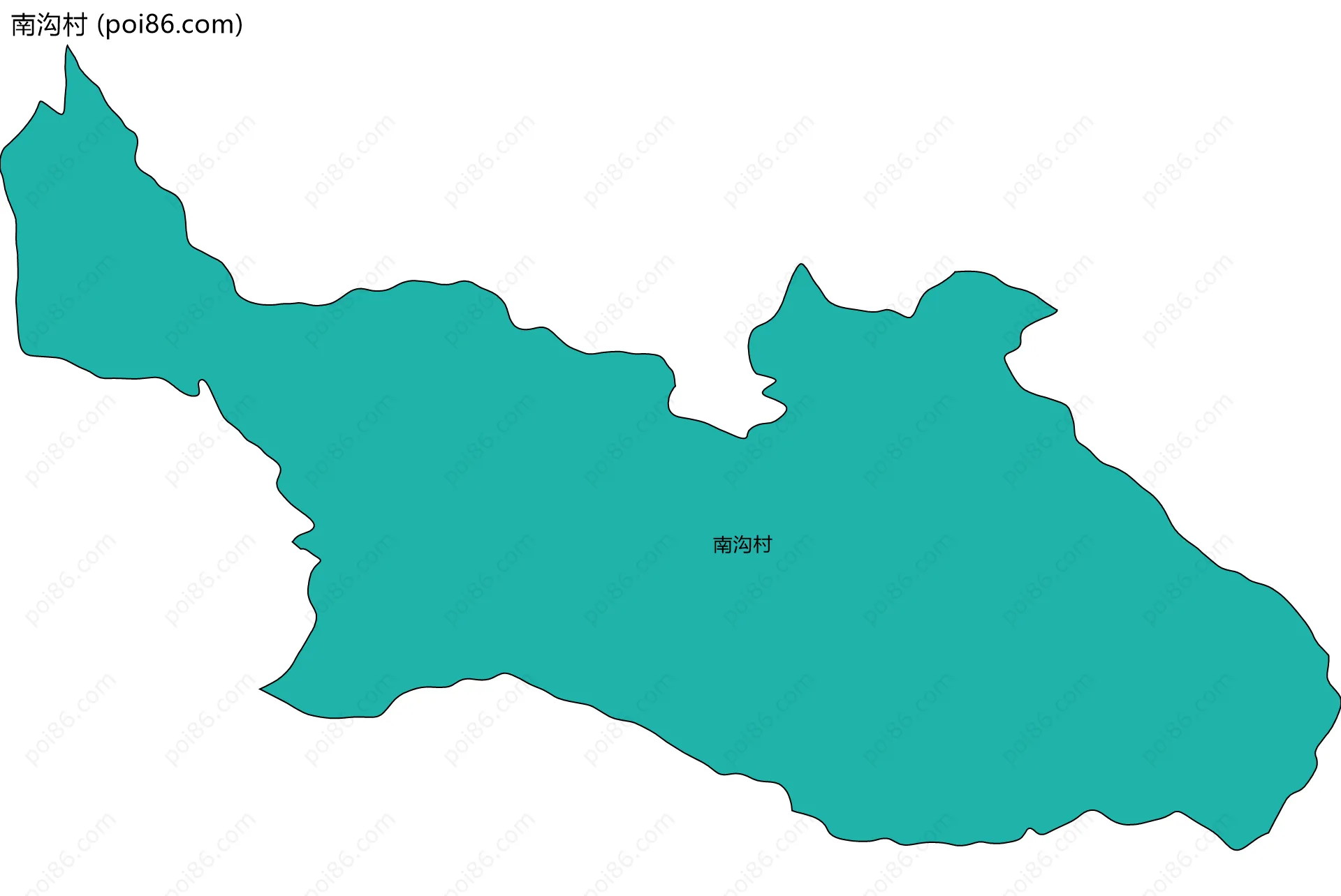南沟村边界地图