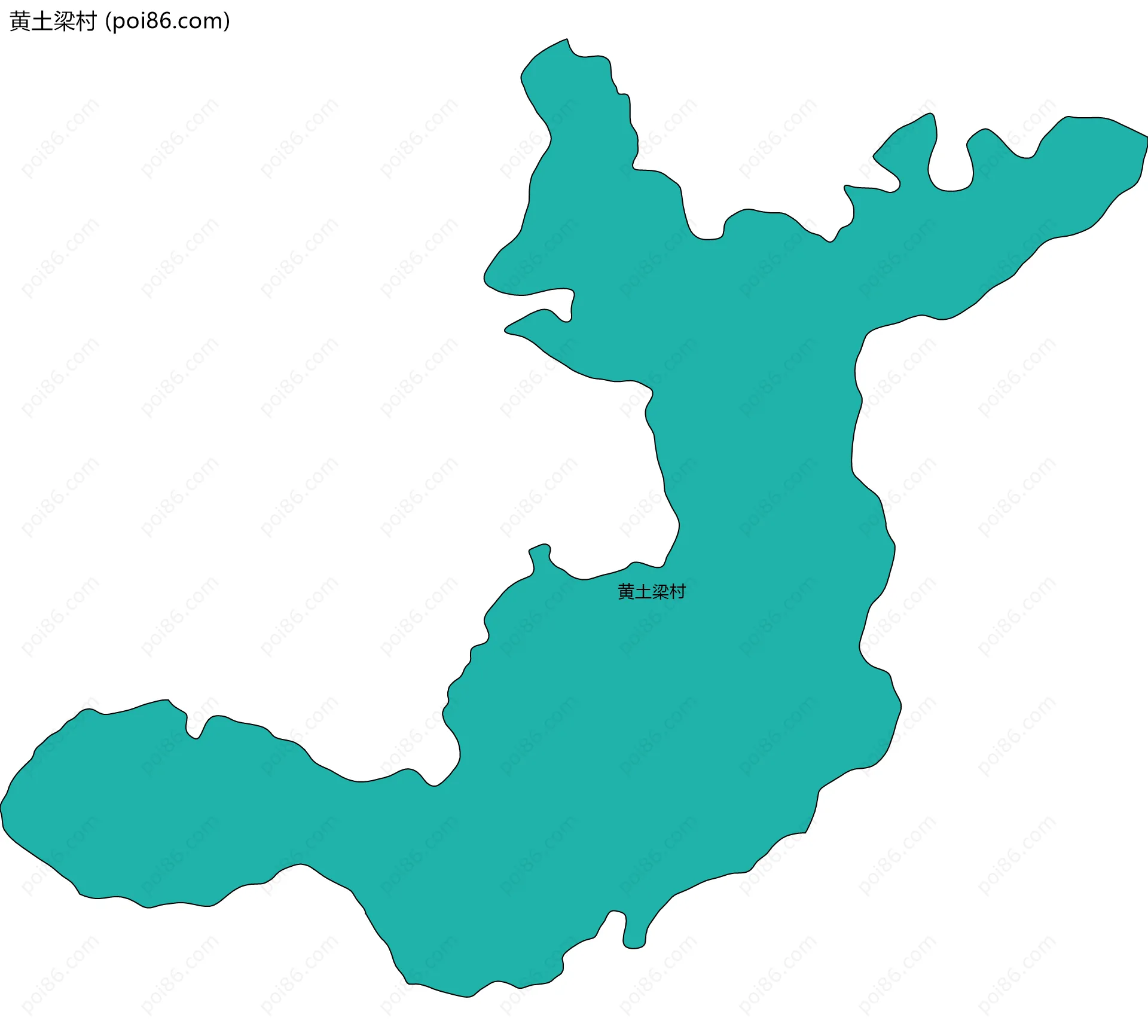 黄土梁村边界地图