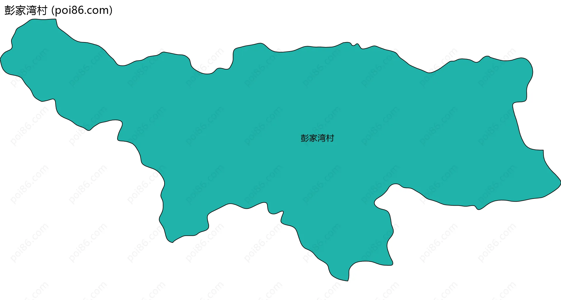 彭家湾村边界地图