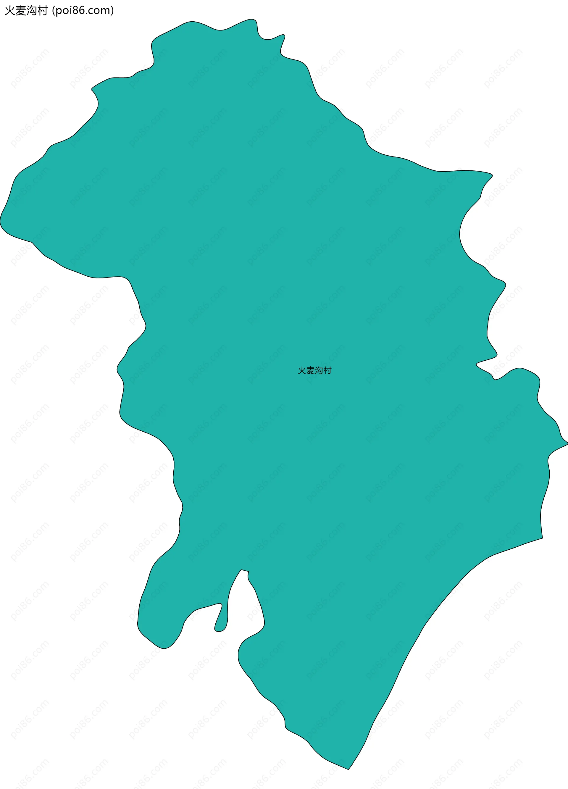 火麦沟村边界地图