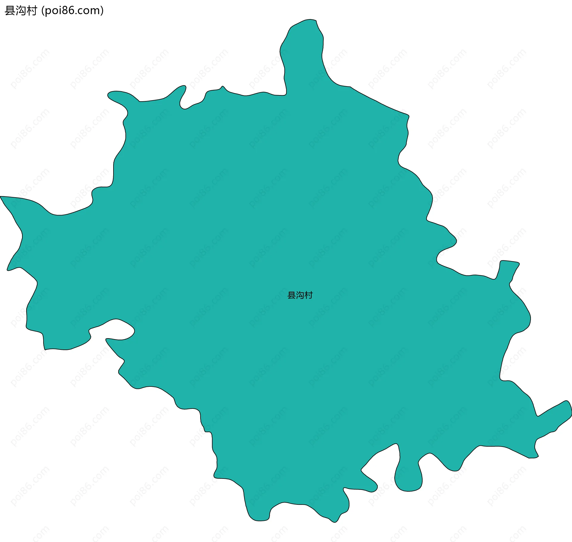 县沟村边界地图