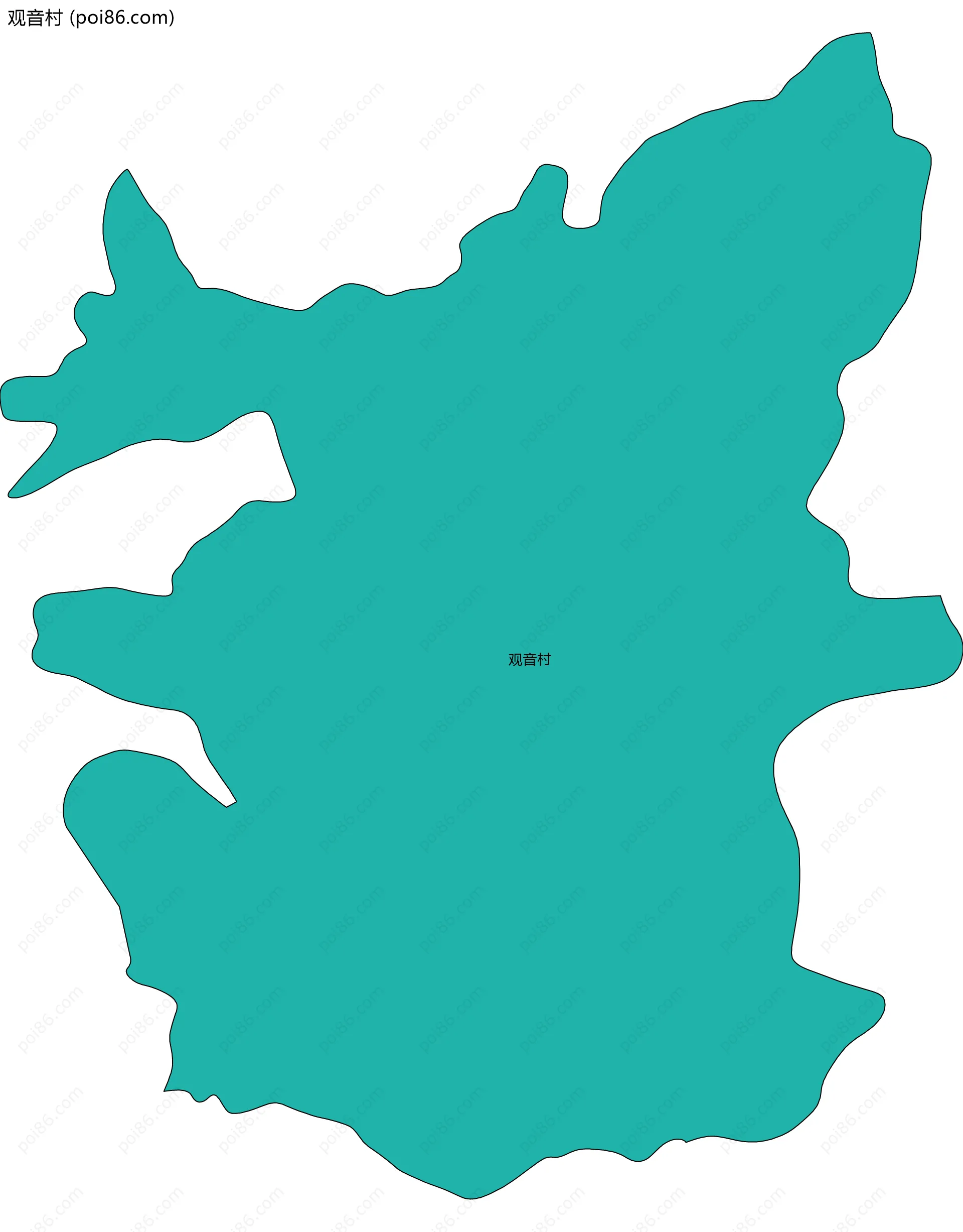 观音村边界地图