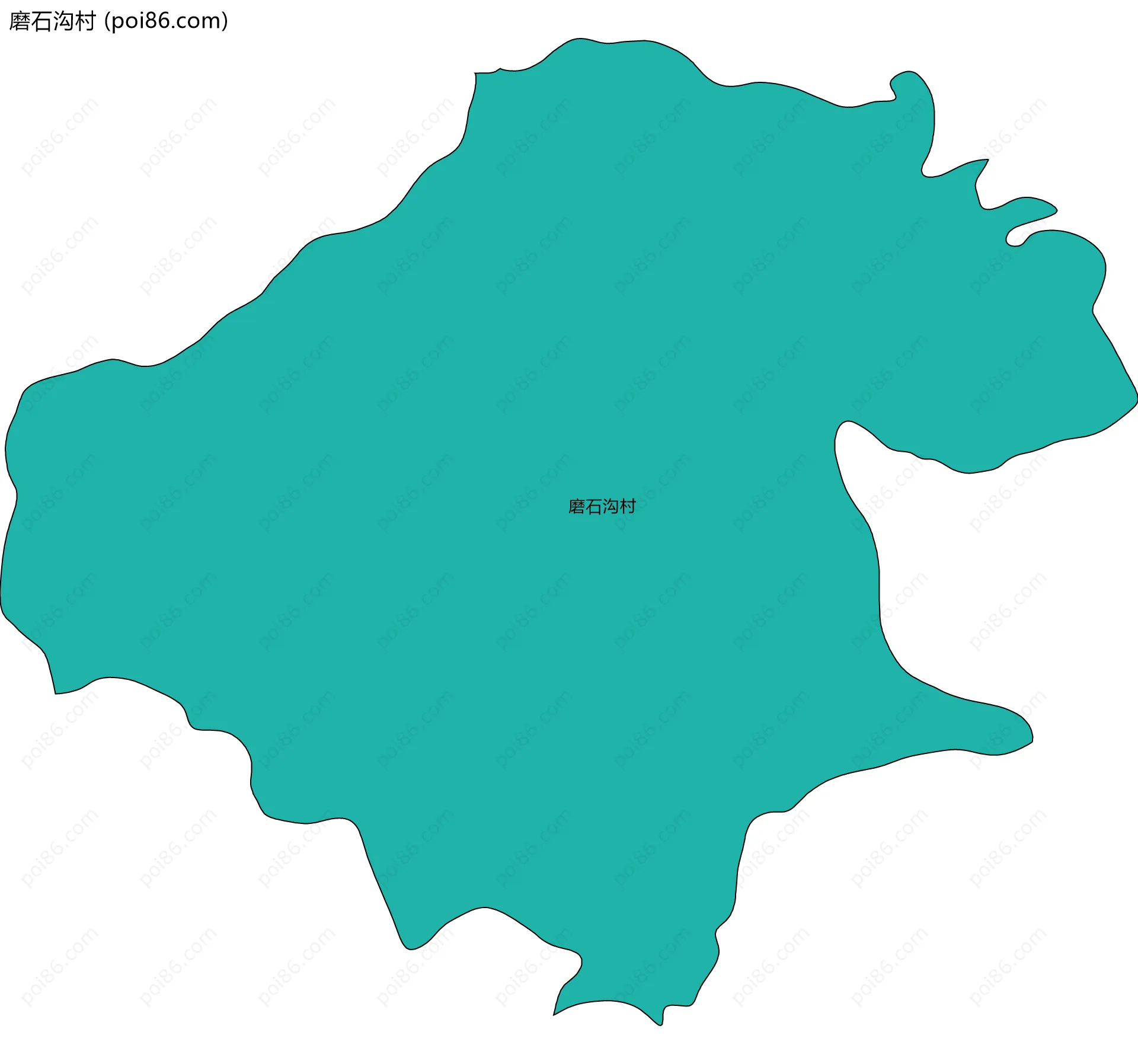 磨石沟村边界地图