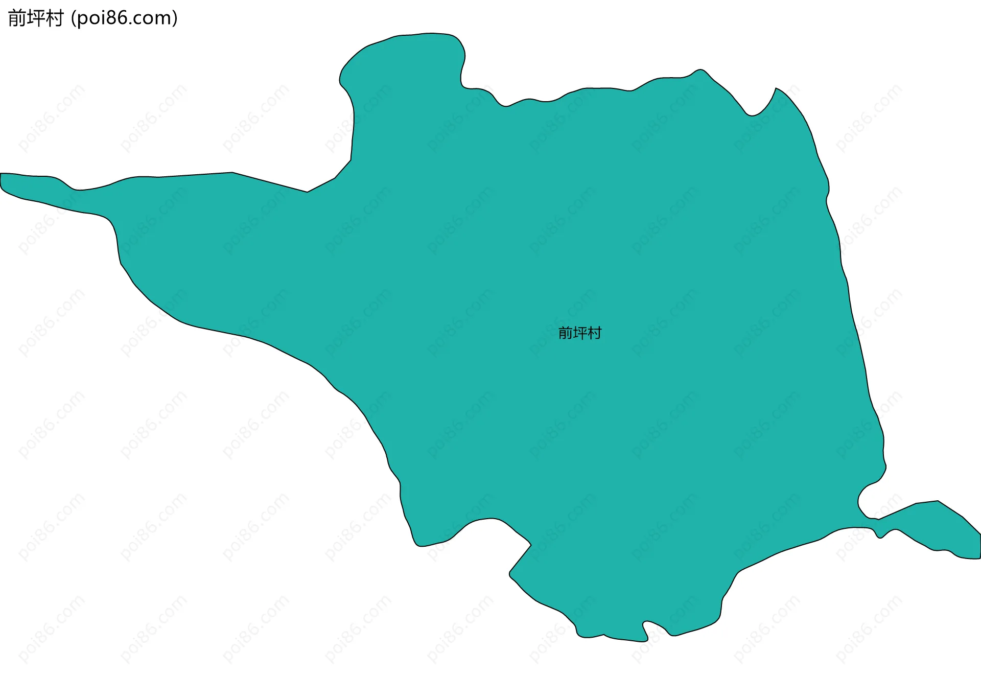 前坪村边界地图