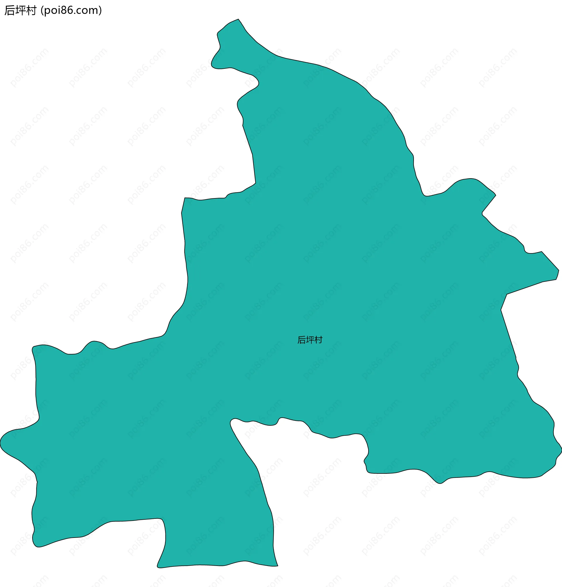 后坪村边界地图