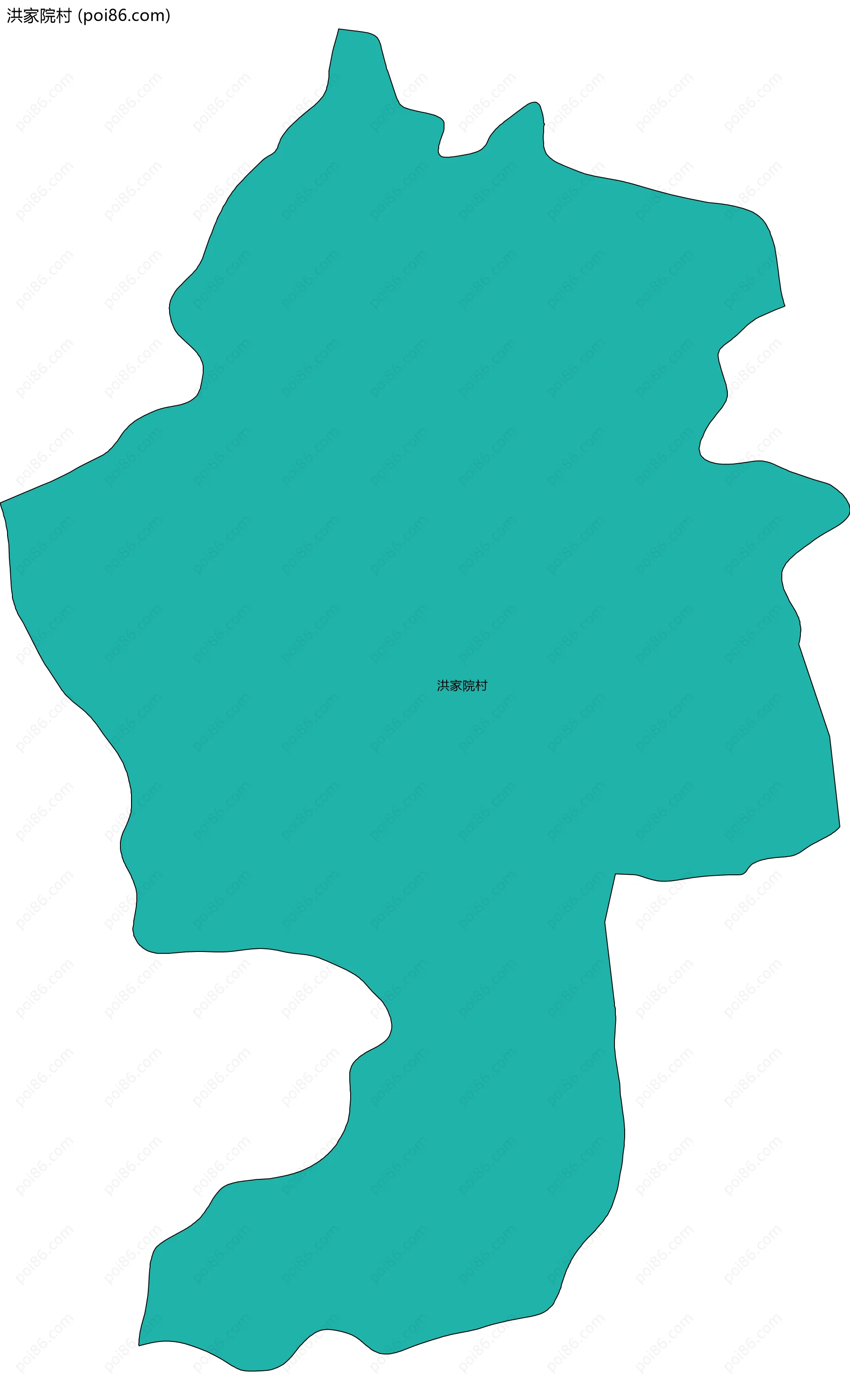 洪家院村边界地图