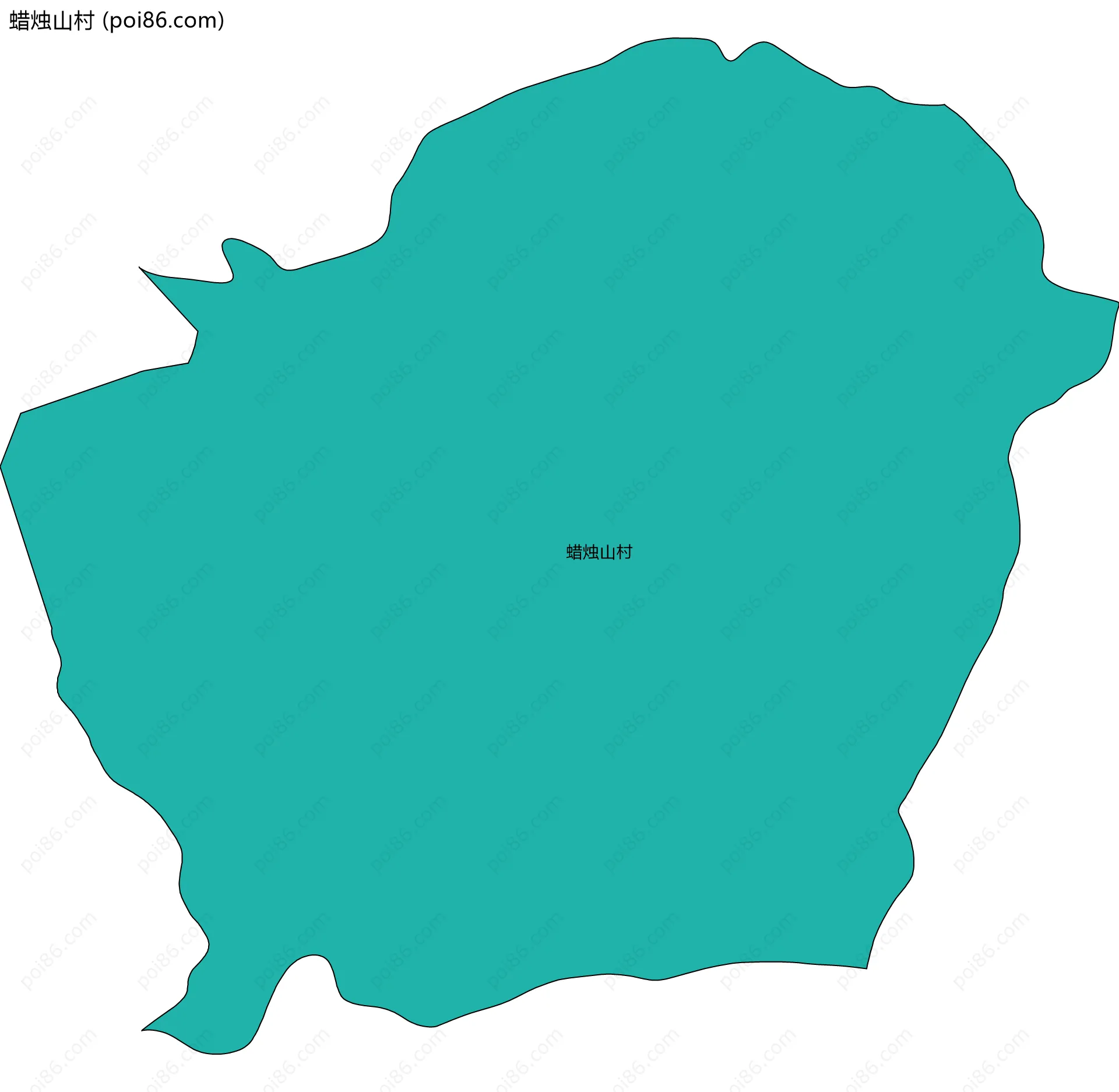 蜡烛山村边界地图