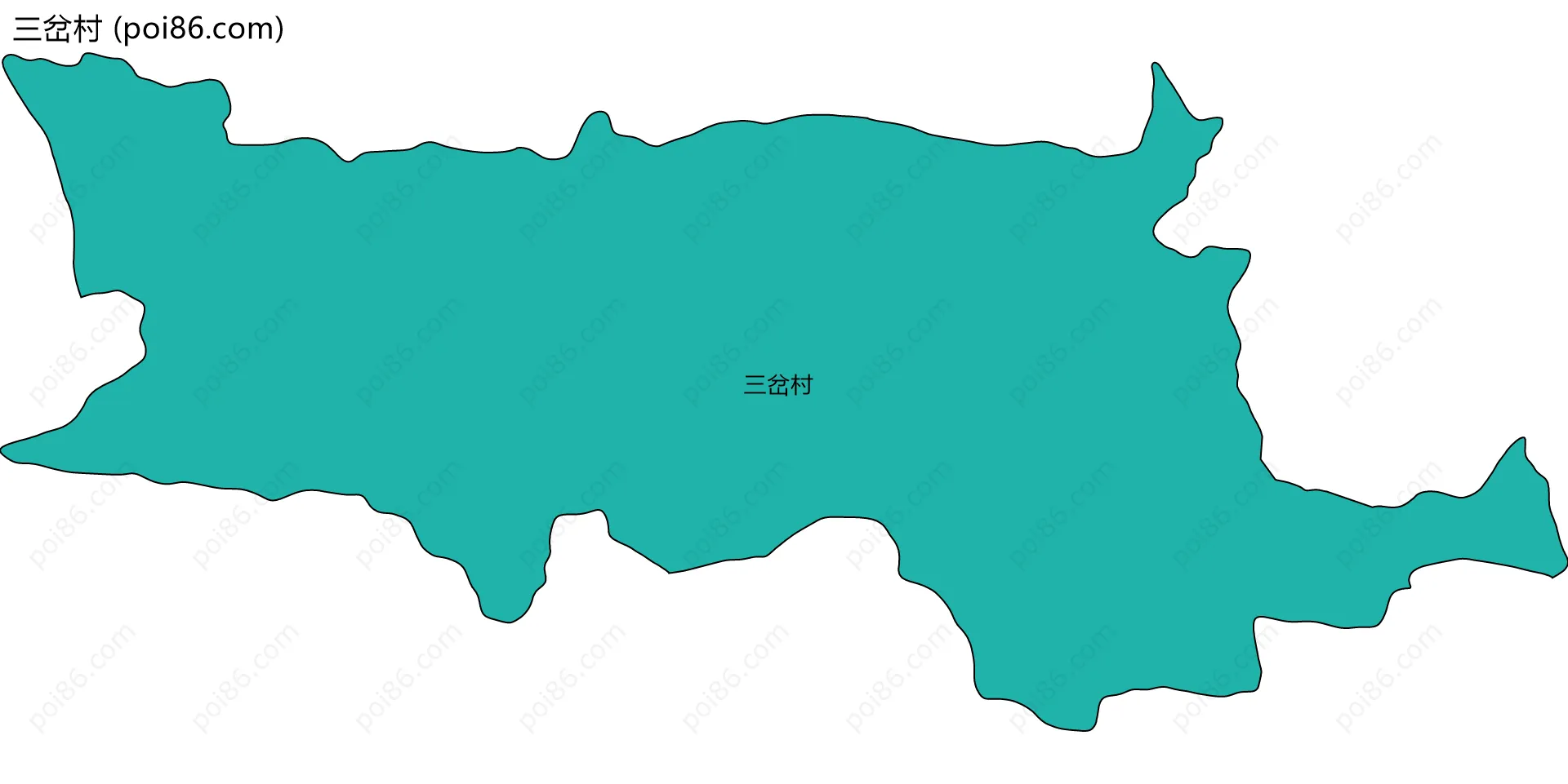 三岔村边界地图