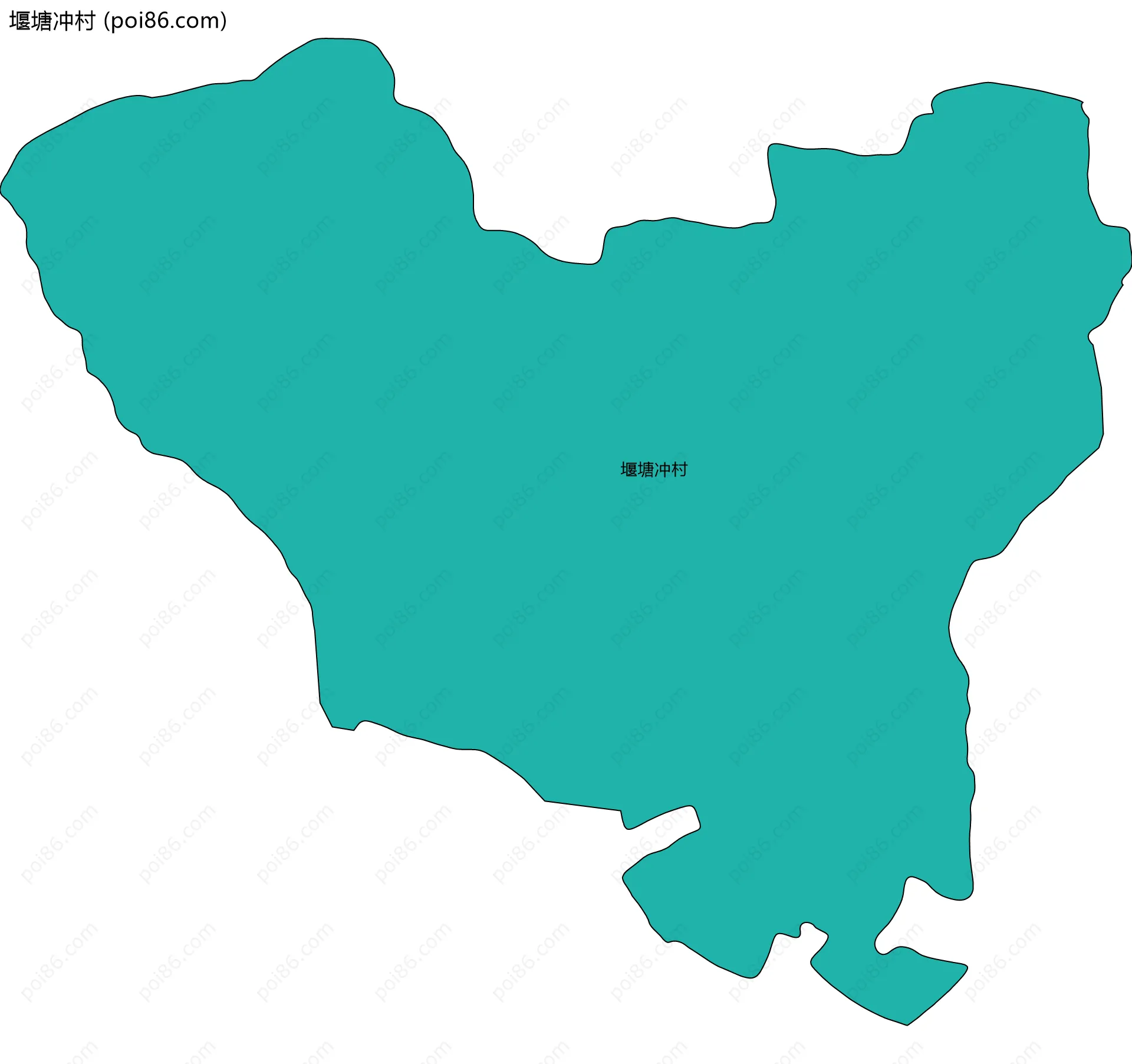 堰塘冲村边界地图