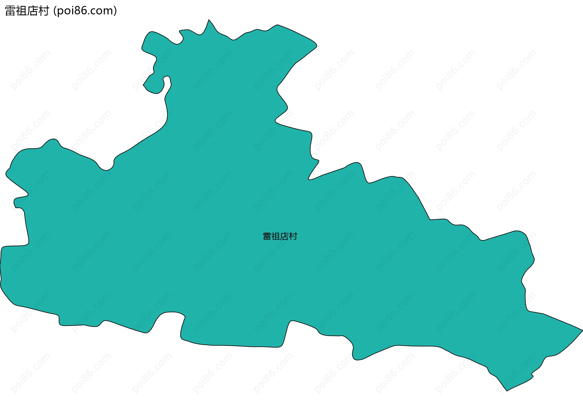 雷祖店村边界地图