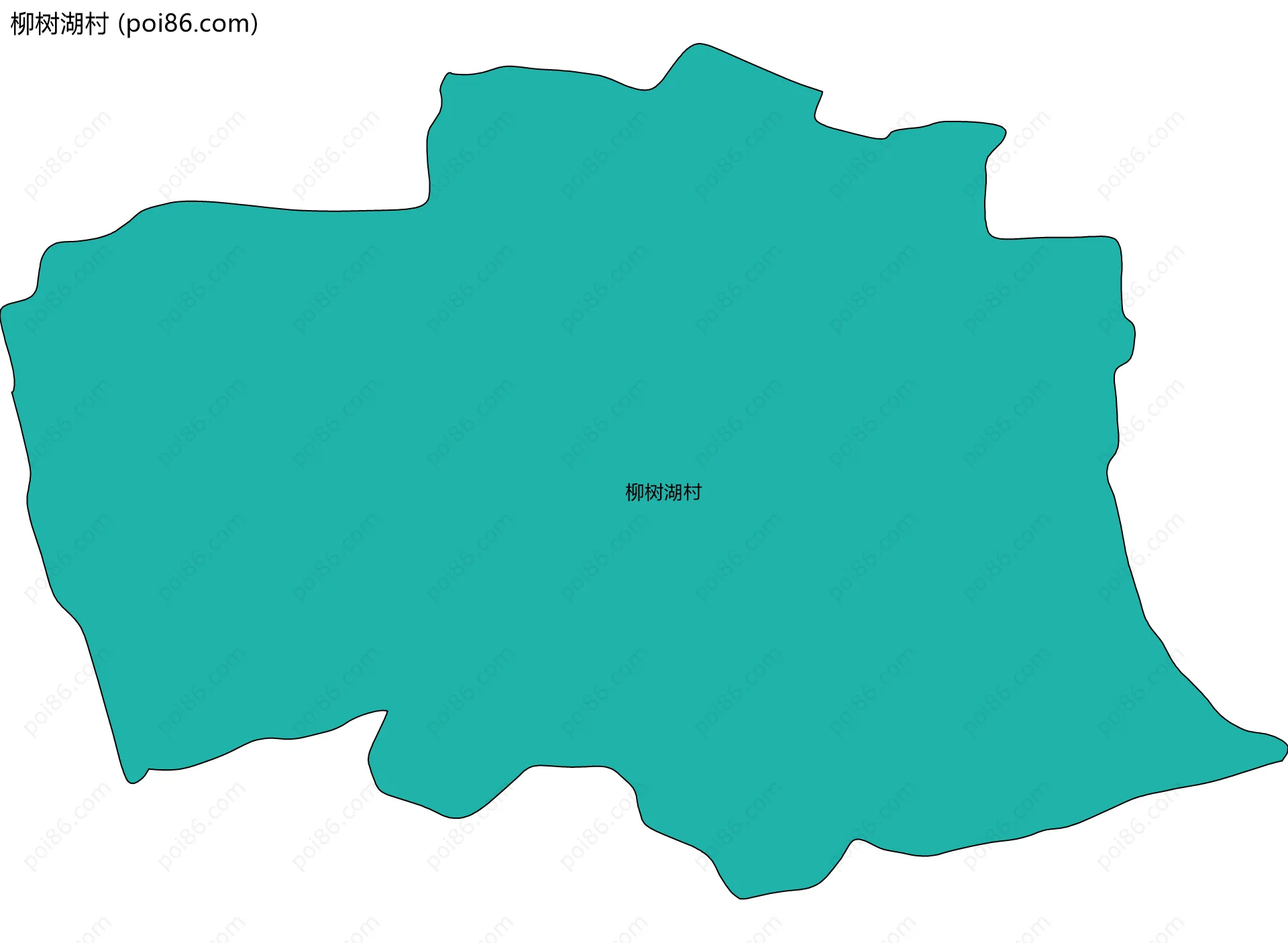 柳树湖村边界地图