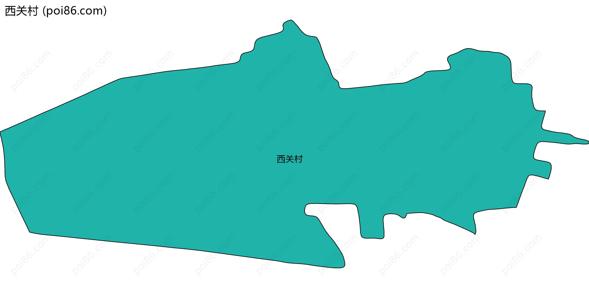 西关村边界地图