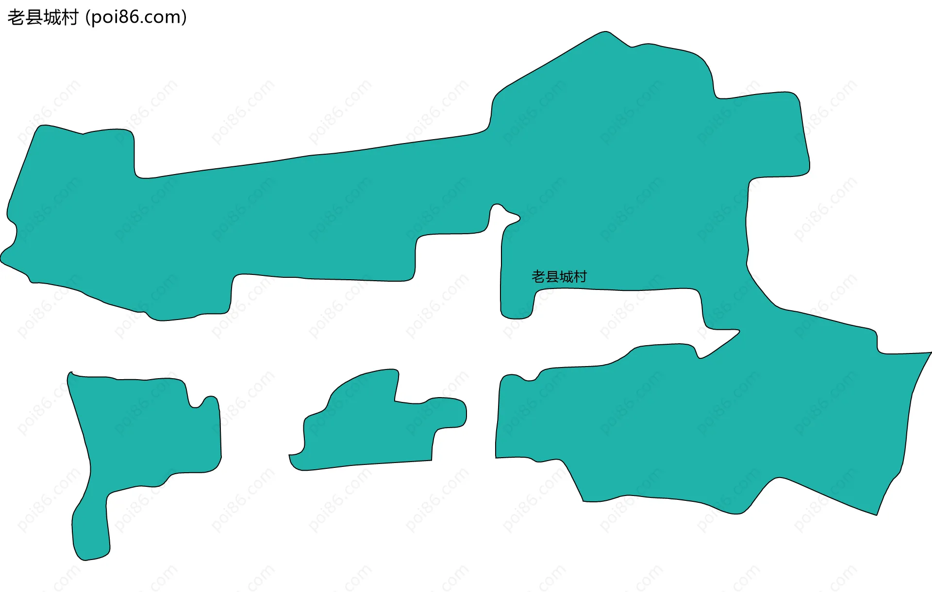 老县城村边界地图