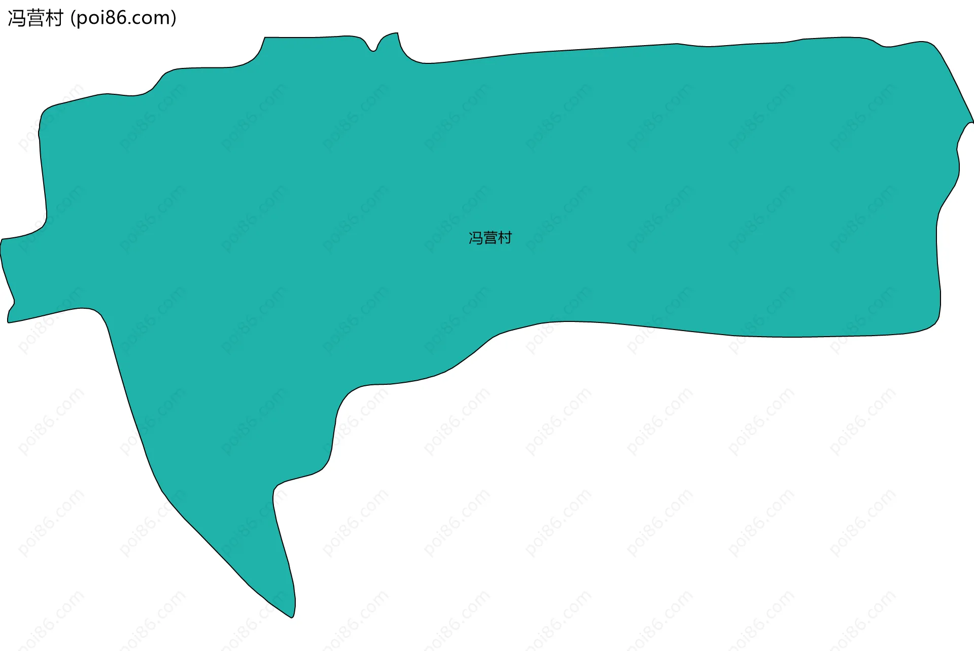 冯营村边界地图