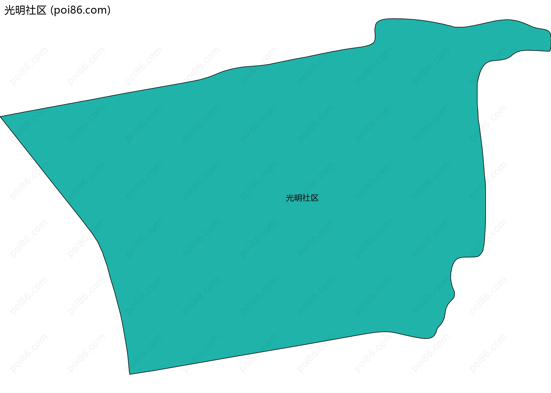 光明社区边界地图