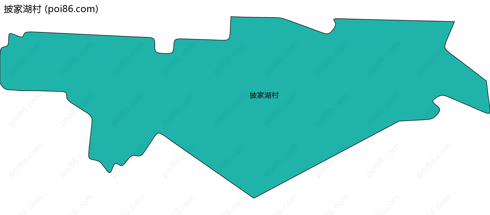 披家湖村边界地图