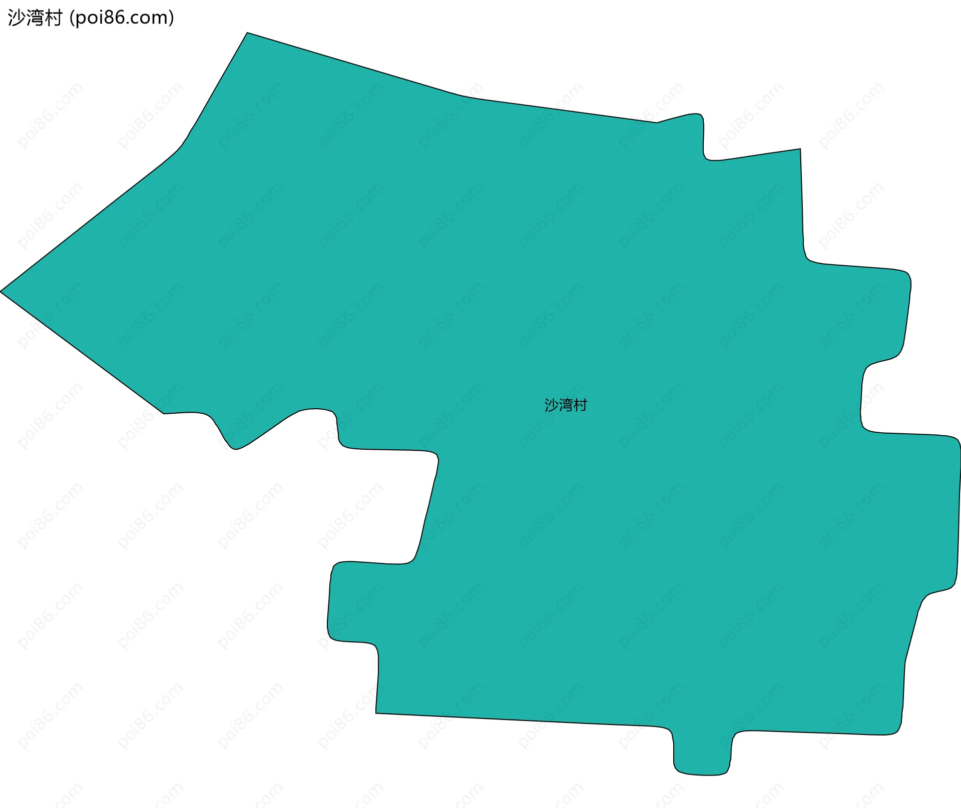 沙湾村边界地图