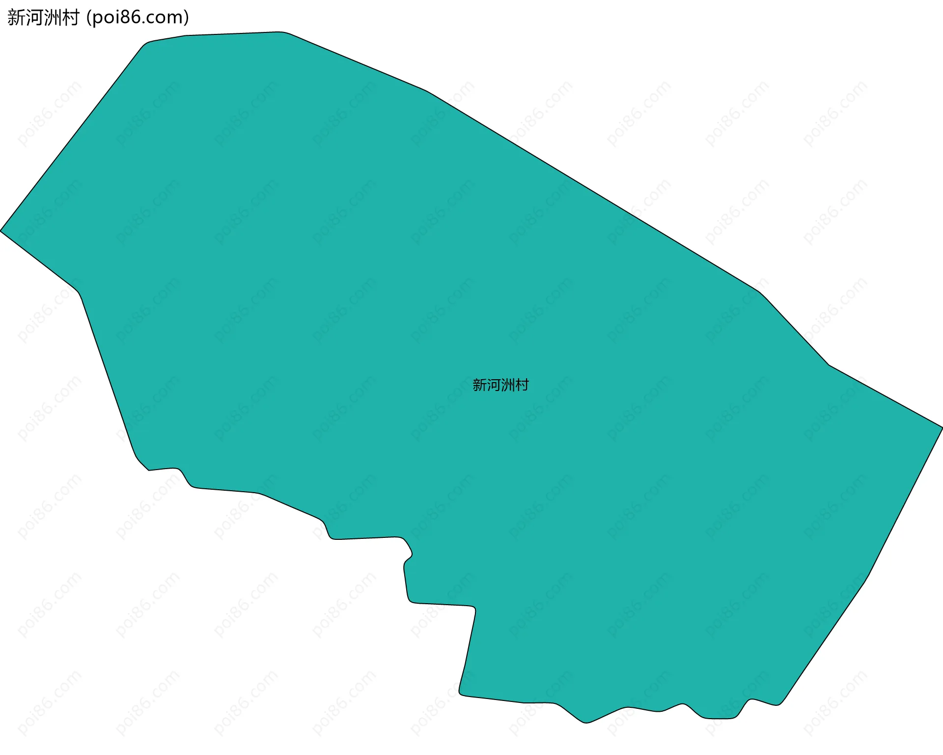 新河洲村边界地图